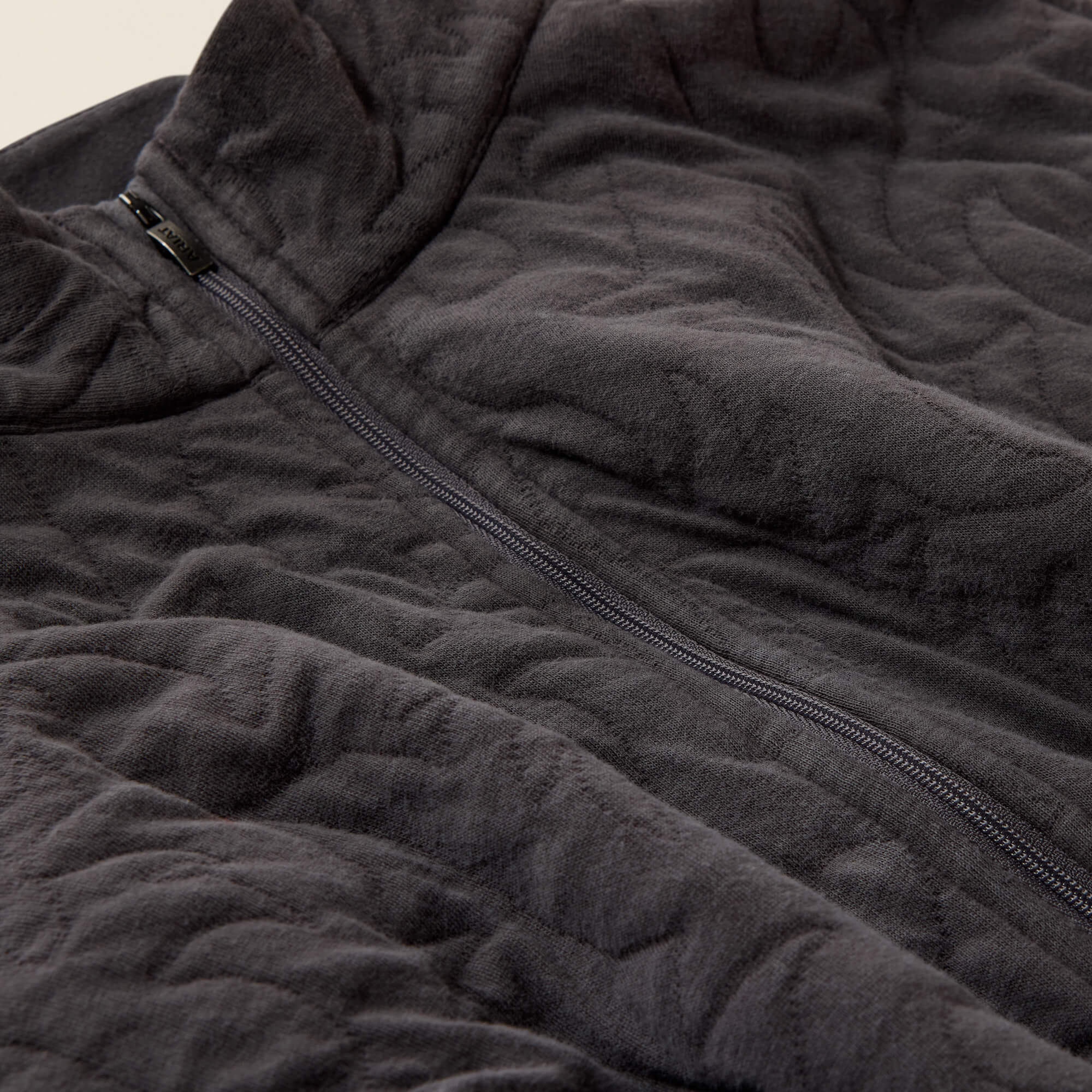 Boot Stitch 1/2 Zip Pullover 02 - GREY ACID WASH
