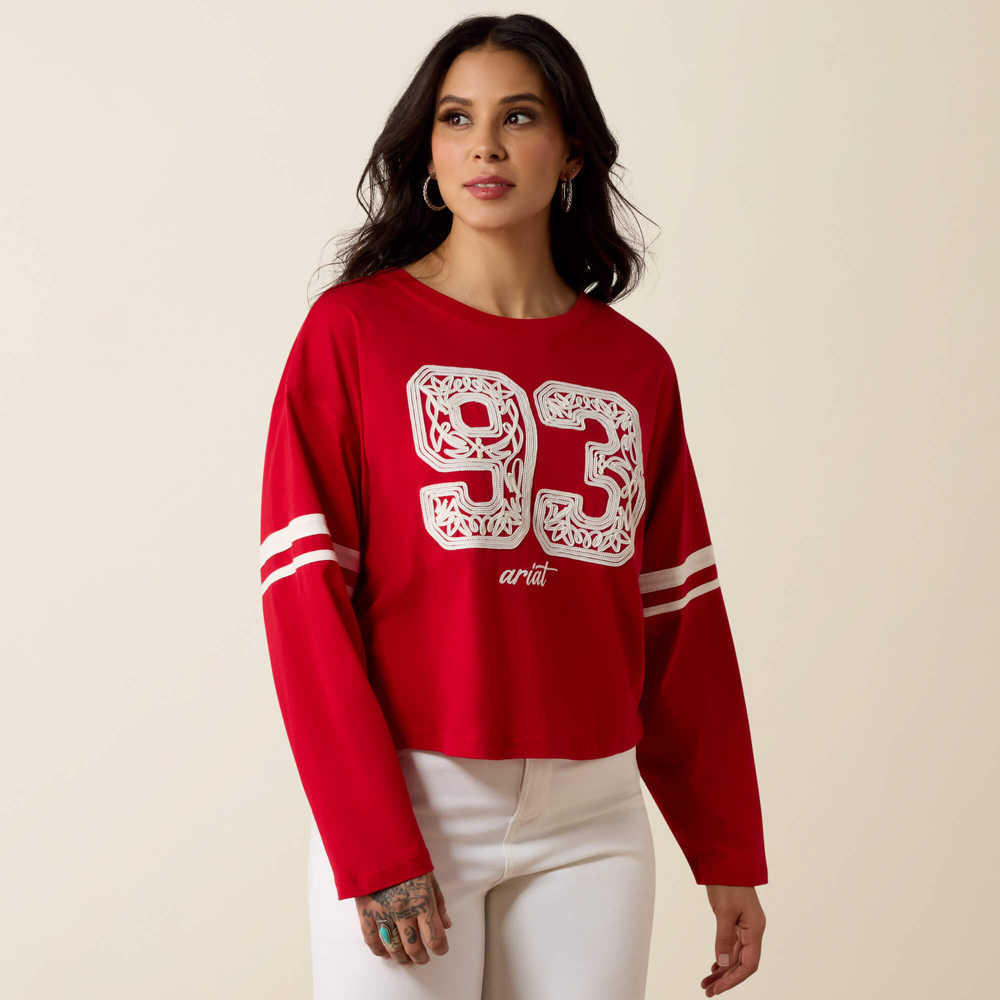 Draft Long Sleeve T-Shirt Front - SAVVY RED
