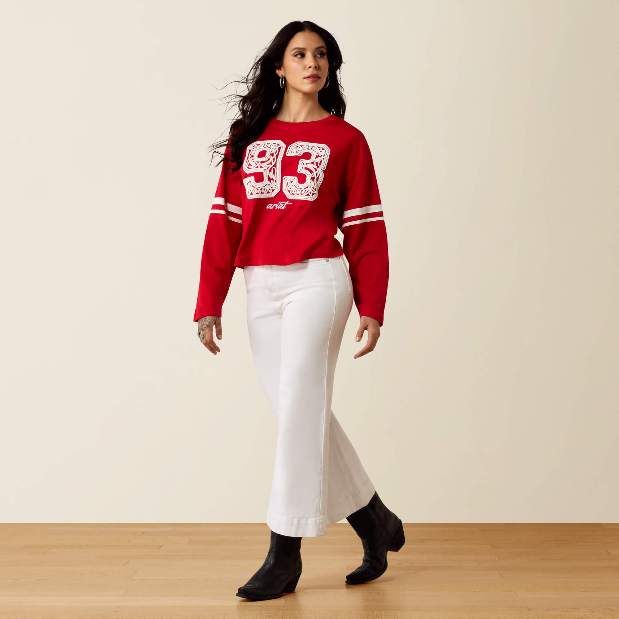 Draft Long Sleeve T-Shirt Full - SAVVY RED
