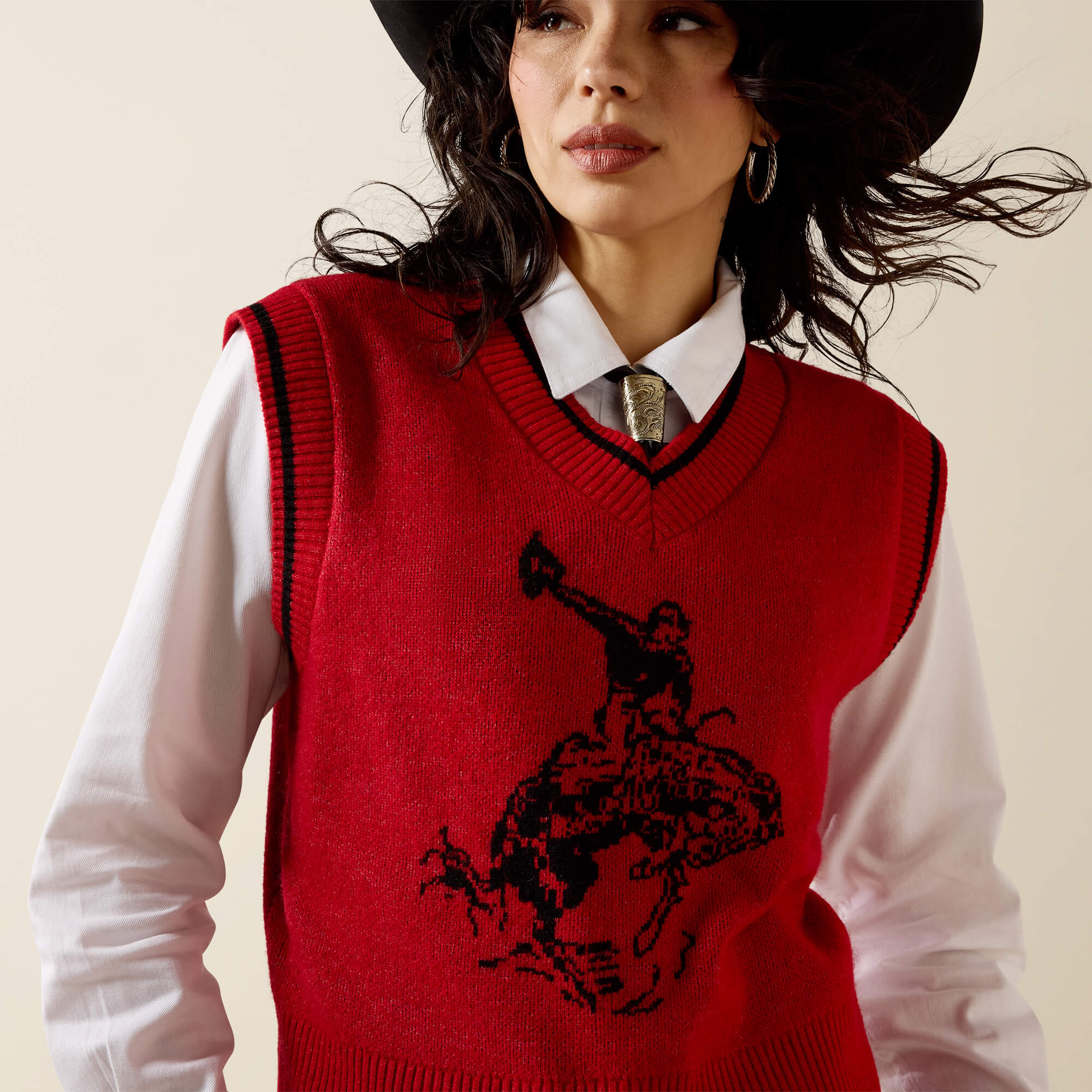 Taylor Sweater Vest 01 - SAVVY RED