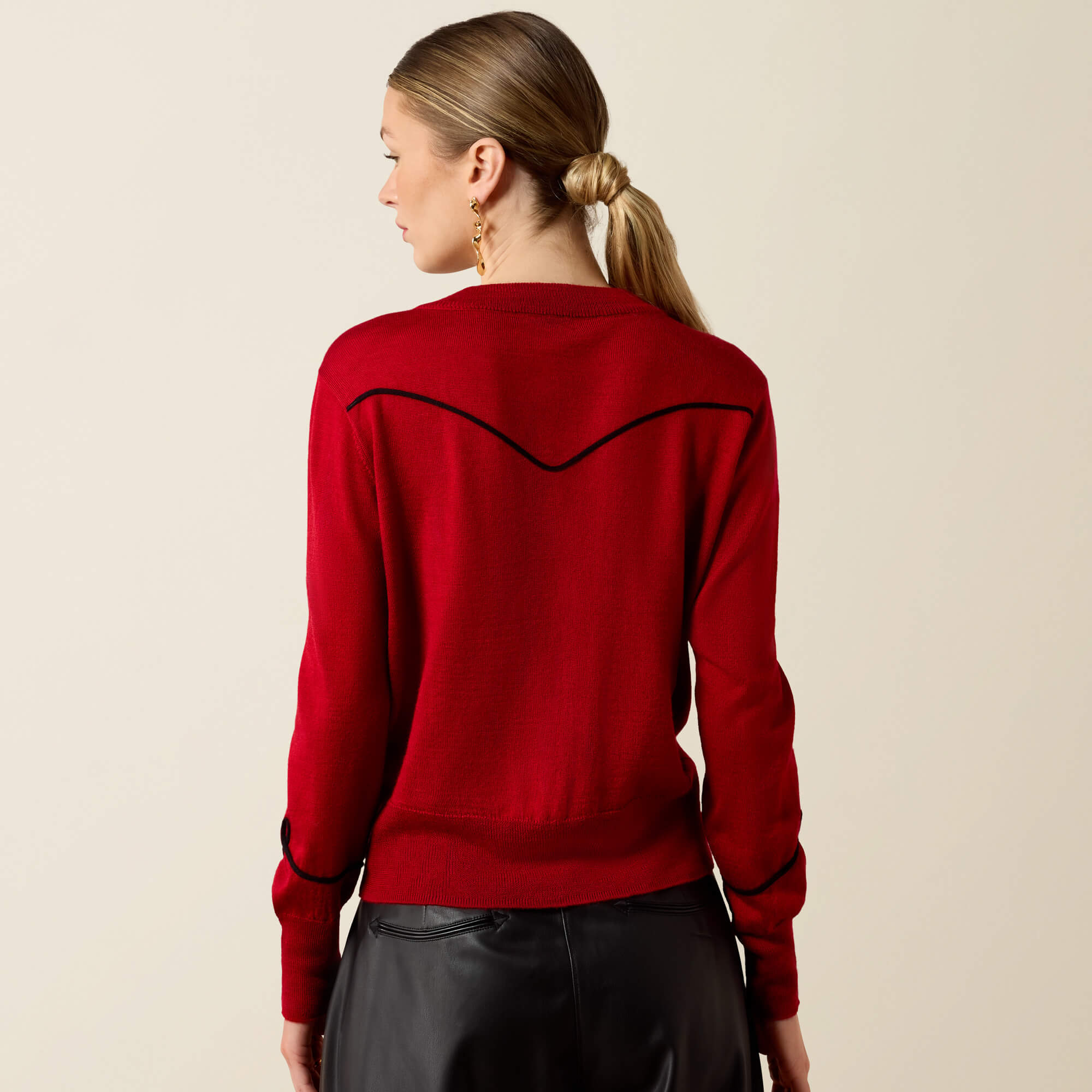 Dolly Cardigan Back - SAVVY RED