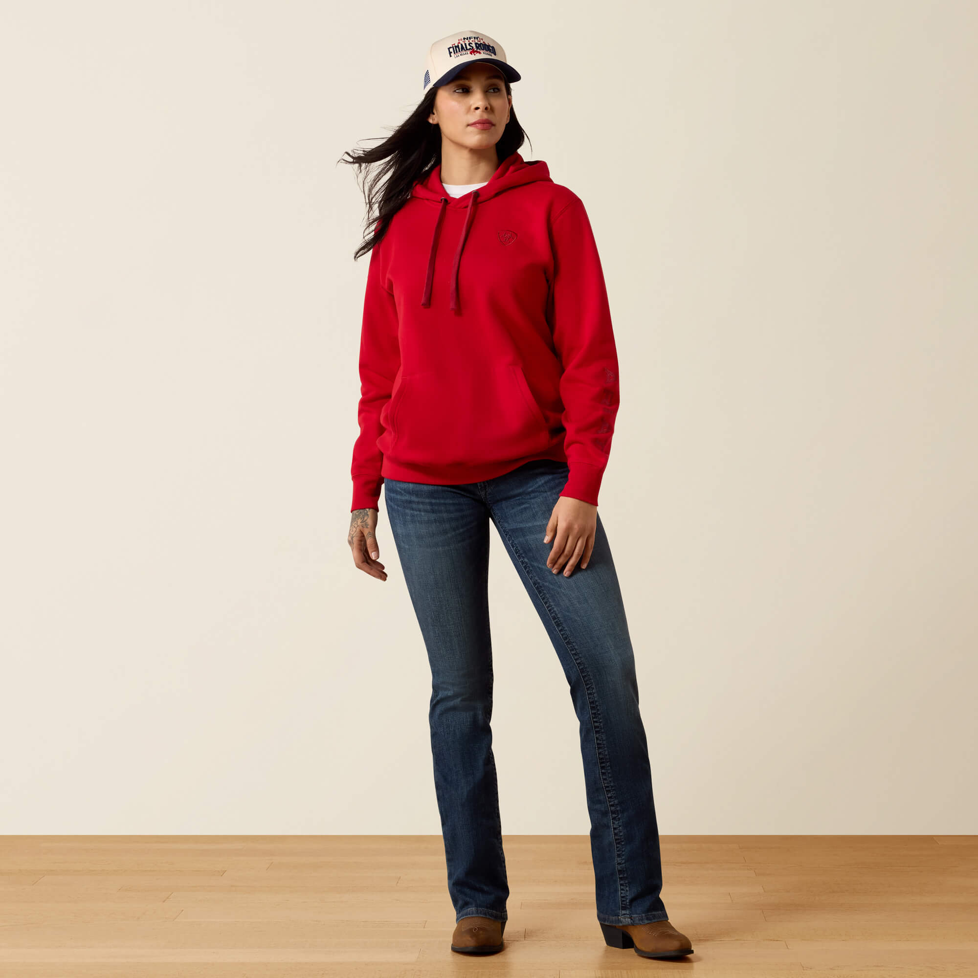 Ariat Logo 2.0 Hoodie Full - SAVVY RED