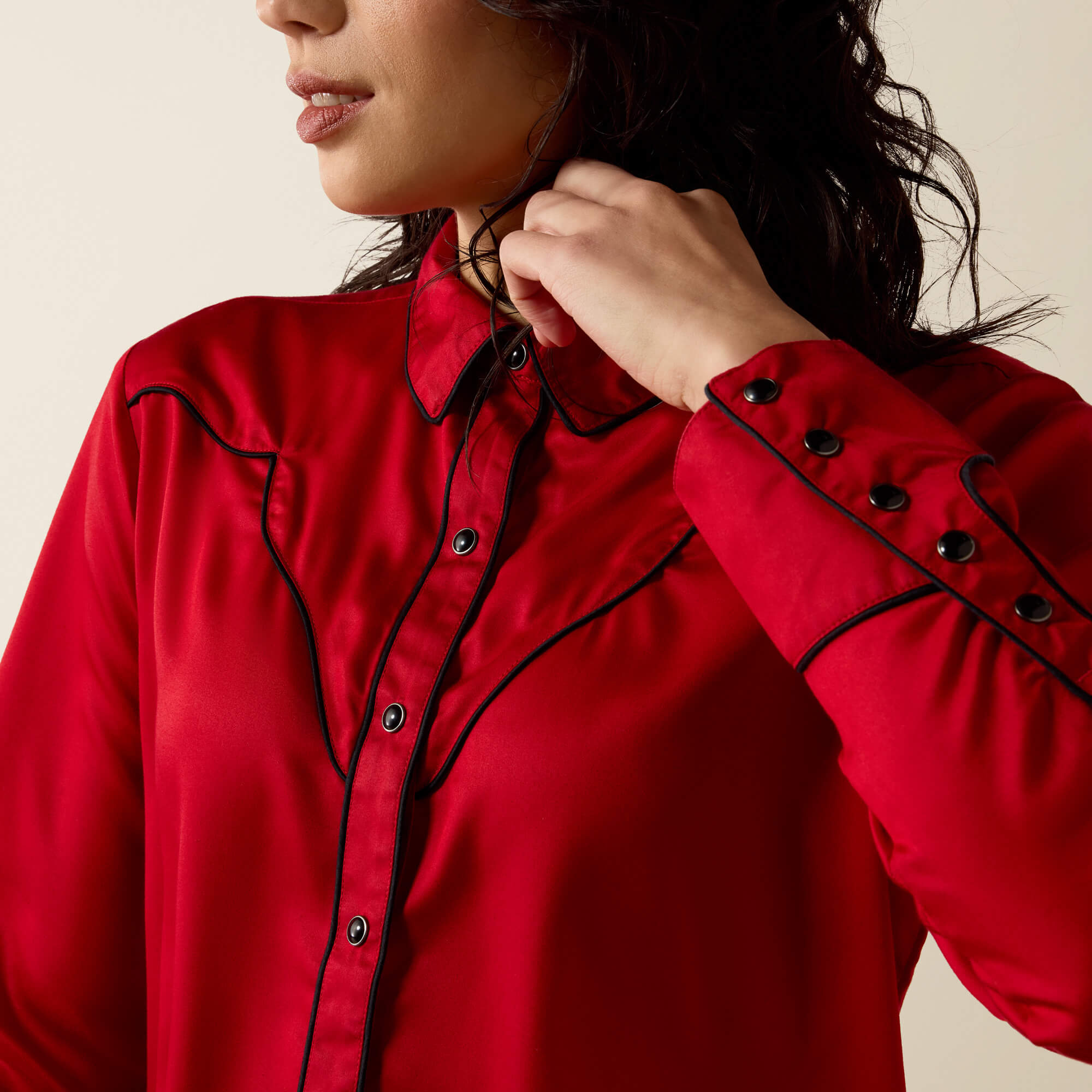 Audrey Western Snap Shirt 01 - SAVVY RED