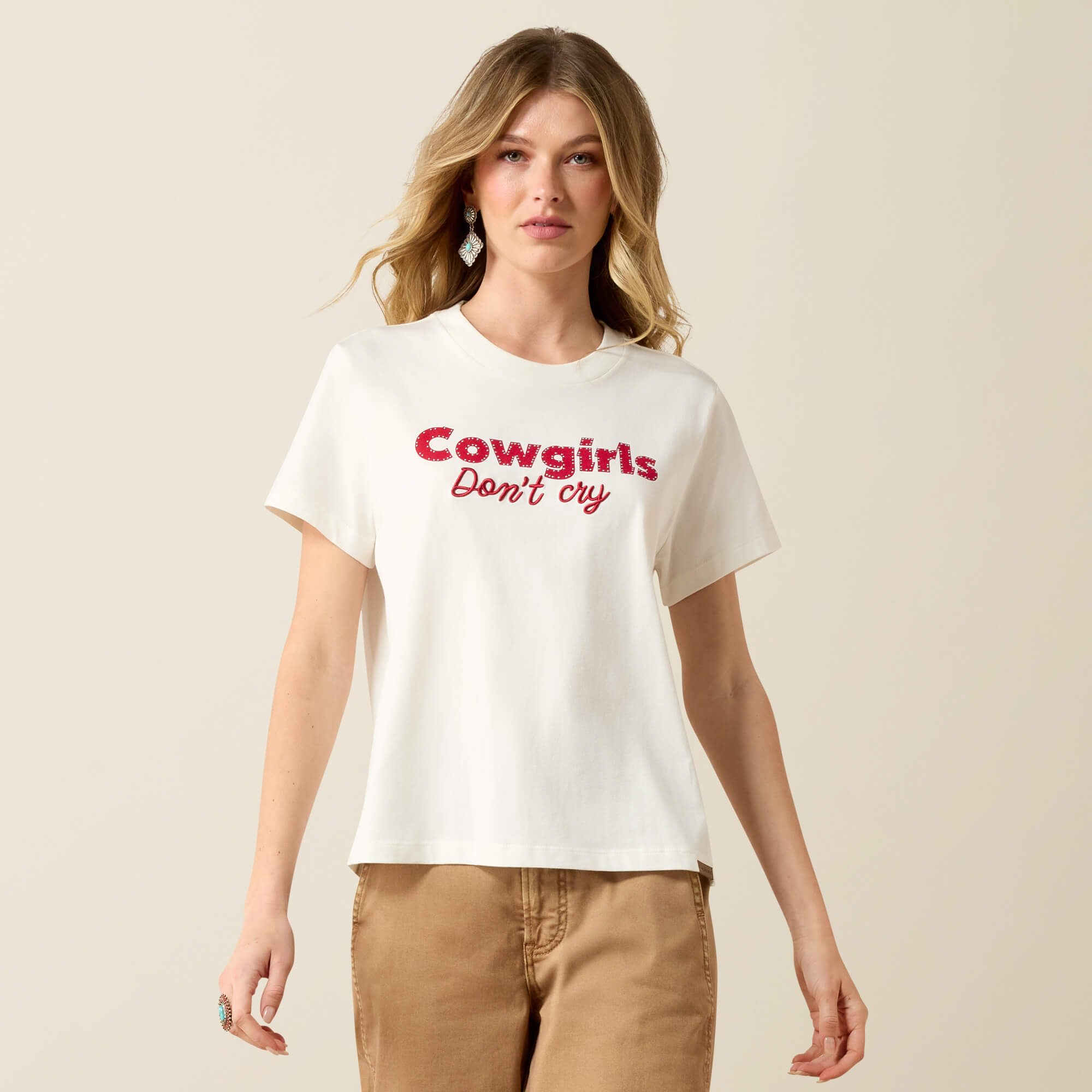 Cowgirls Don't Cry T-Shirt 01 - COCONUT MILK