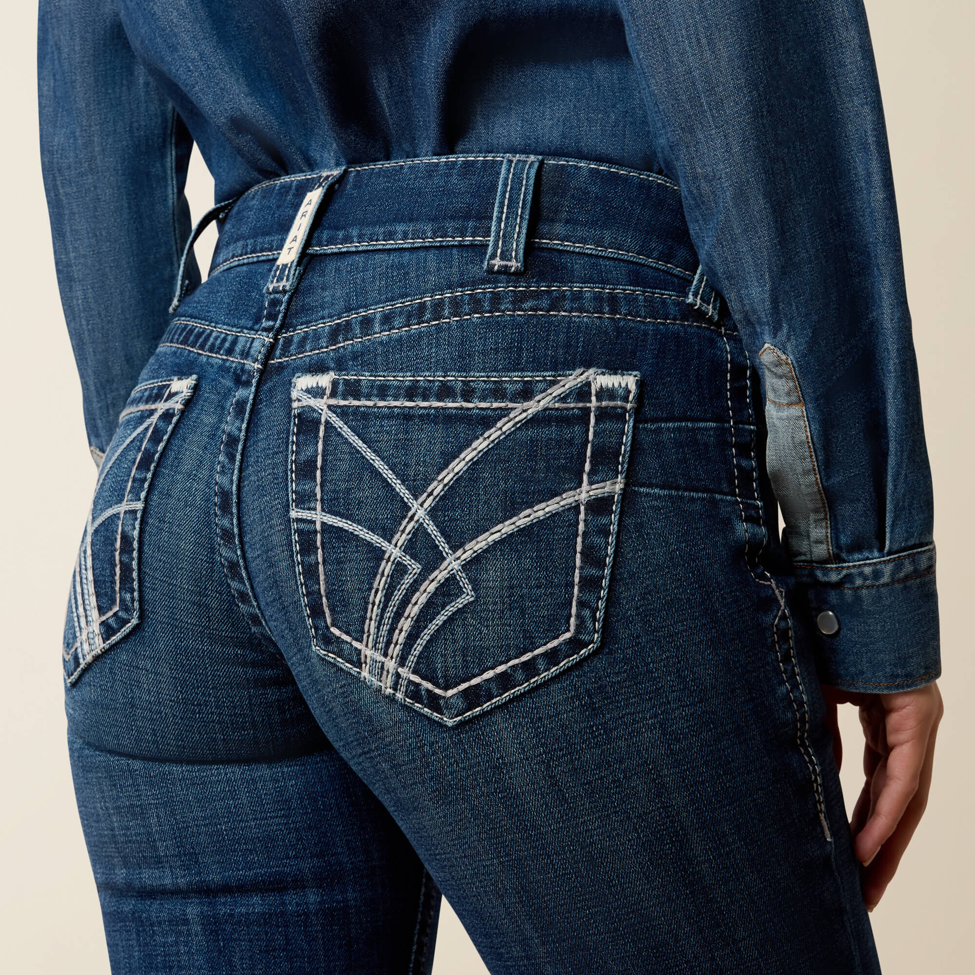 Mid Rise Olenna Boot Cut Jeans Back - ISTANBUL