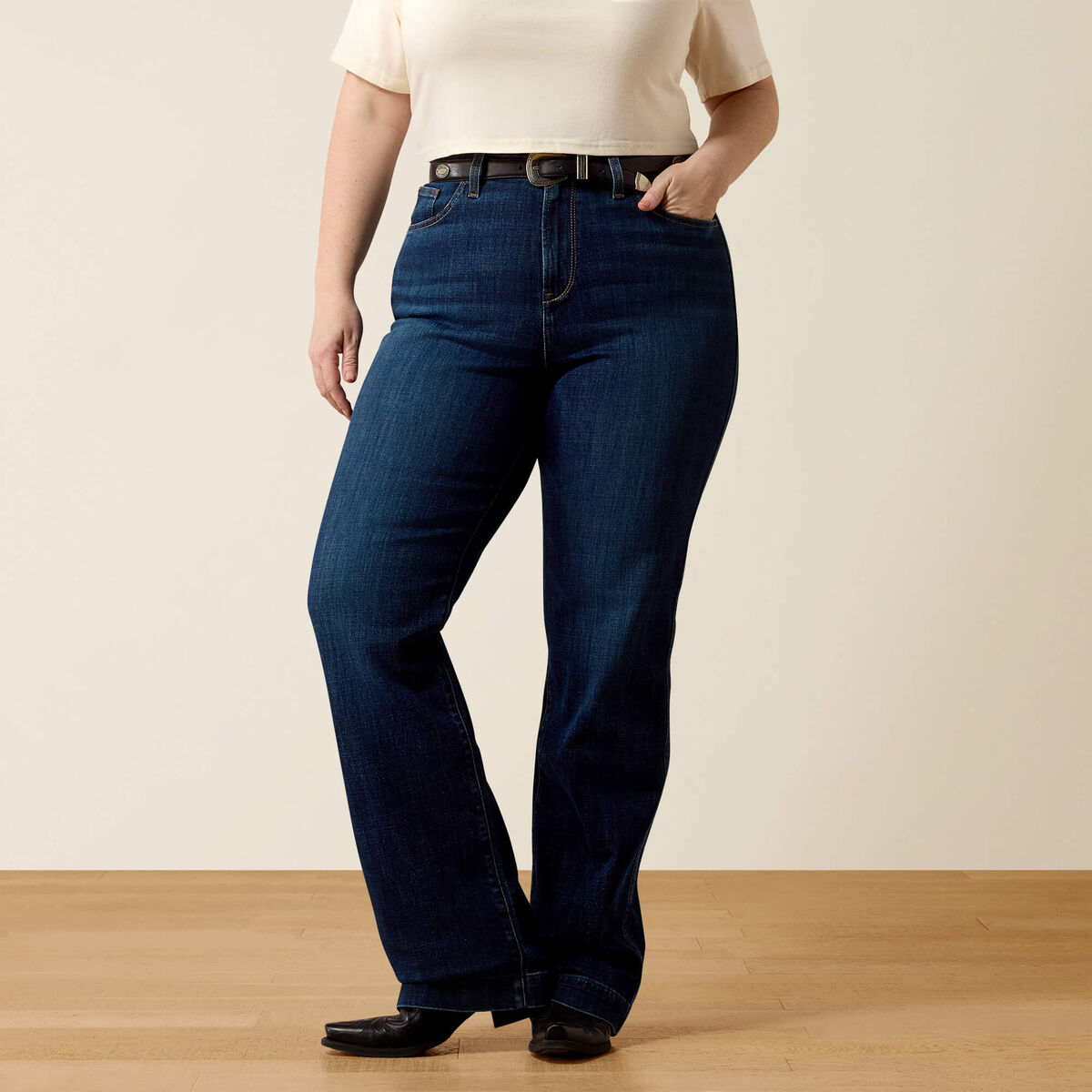 High Rise Avani Slim Trouser Jeans - Salinas