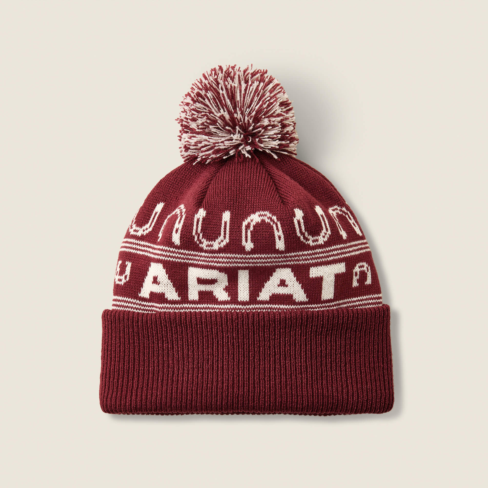 Apres Ski Beanie Front - BURGUNDY