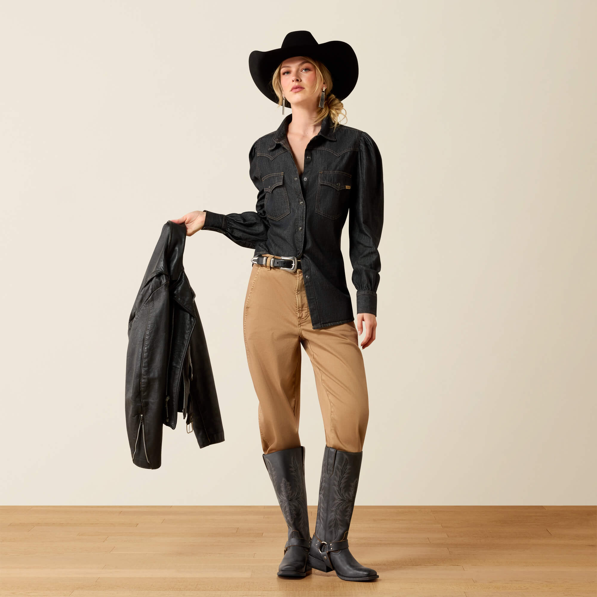 Nina Western Shirt Full - BLACK TINT