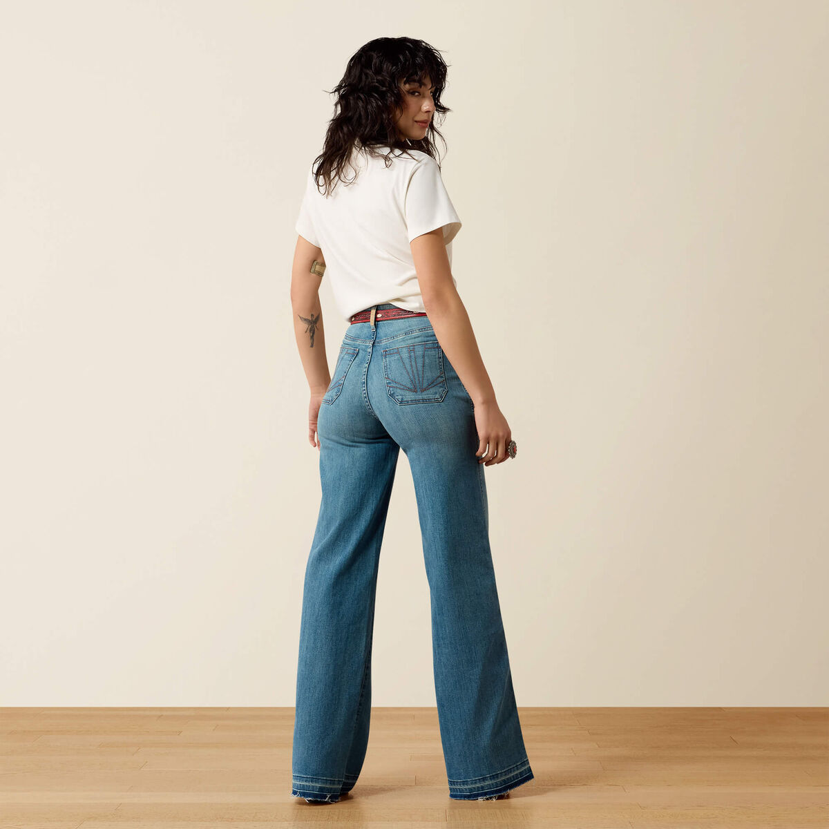 Ultra High Rise Mavis Wide Leg Jeans - Delaware