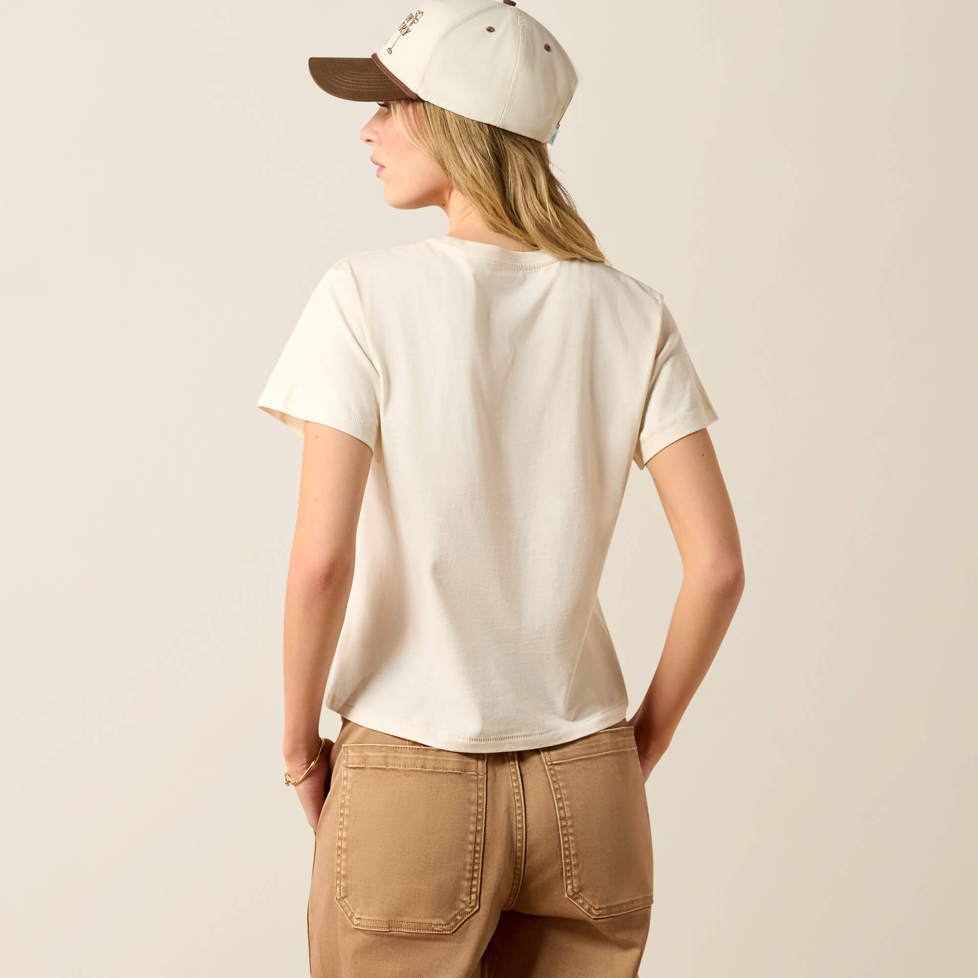 Ariat True West T-Shirt Back - NATURAL