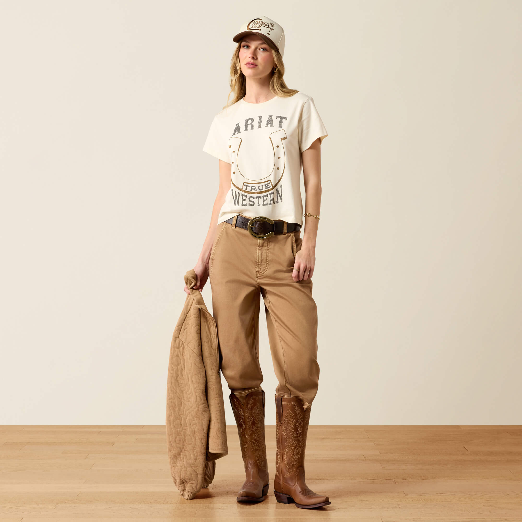 Ariat True West T-Shirt Full - NATURAL
