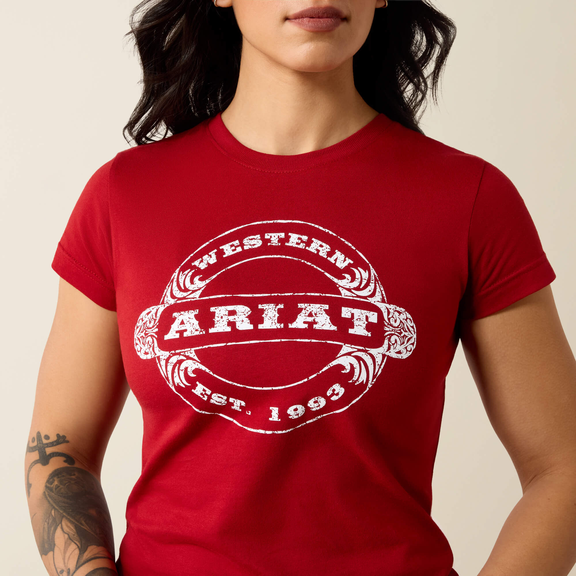 Ariat Western 1993 T-Shirt 01 - GARNET