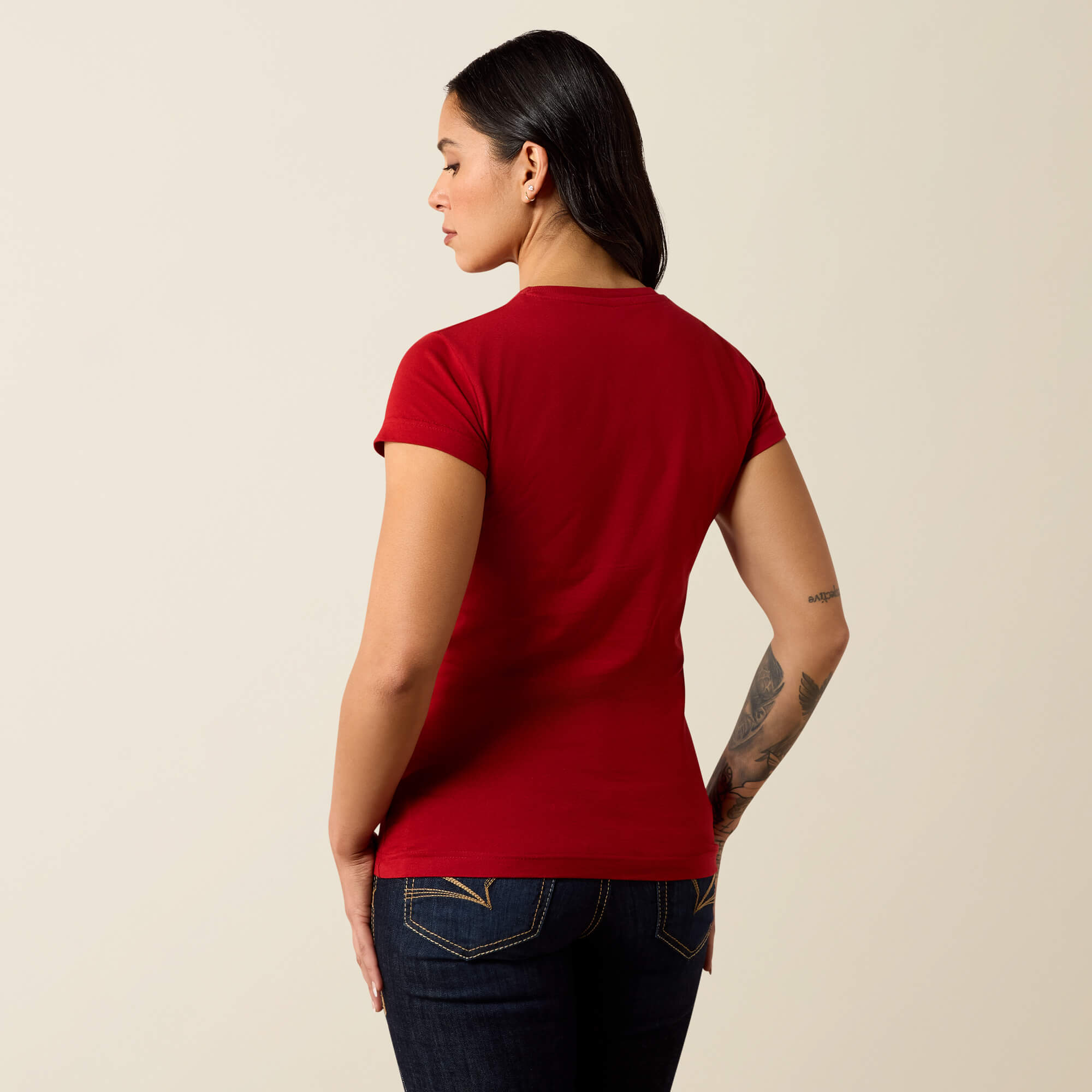 Ariat Western 1993 T-Shirt Back - GARNET
