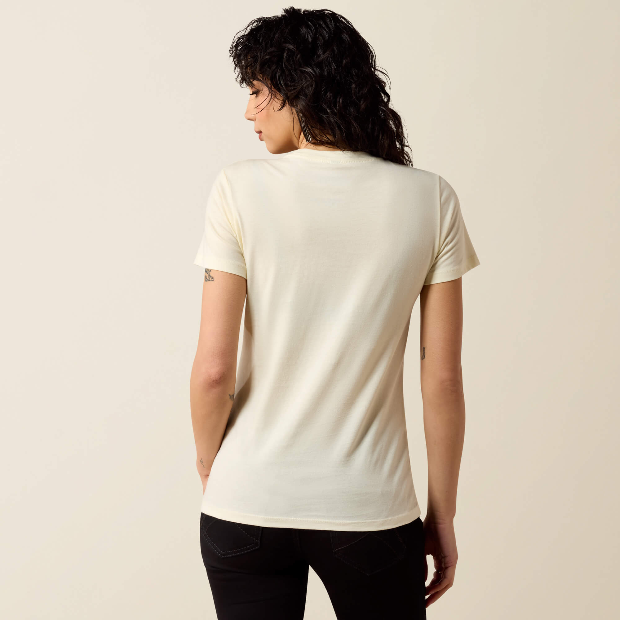 Ariat Best in Town T-Shirt Back - NATURAL