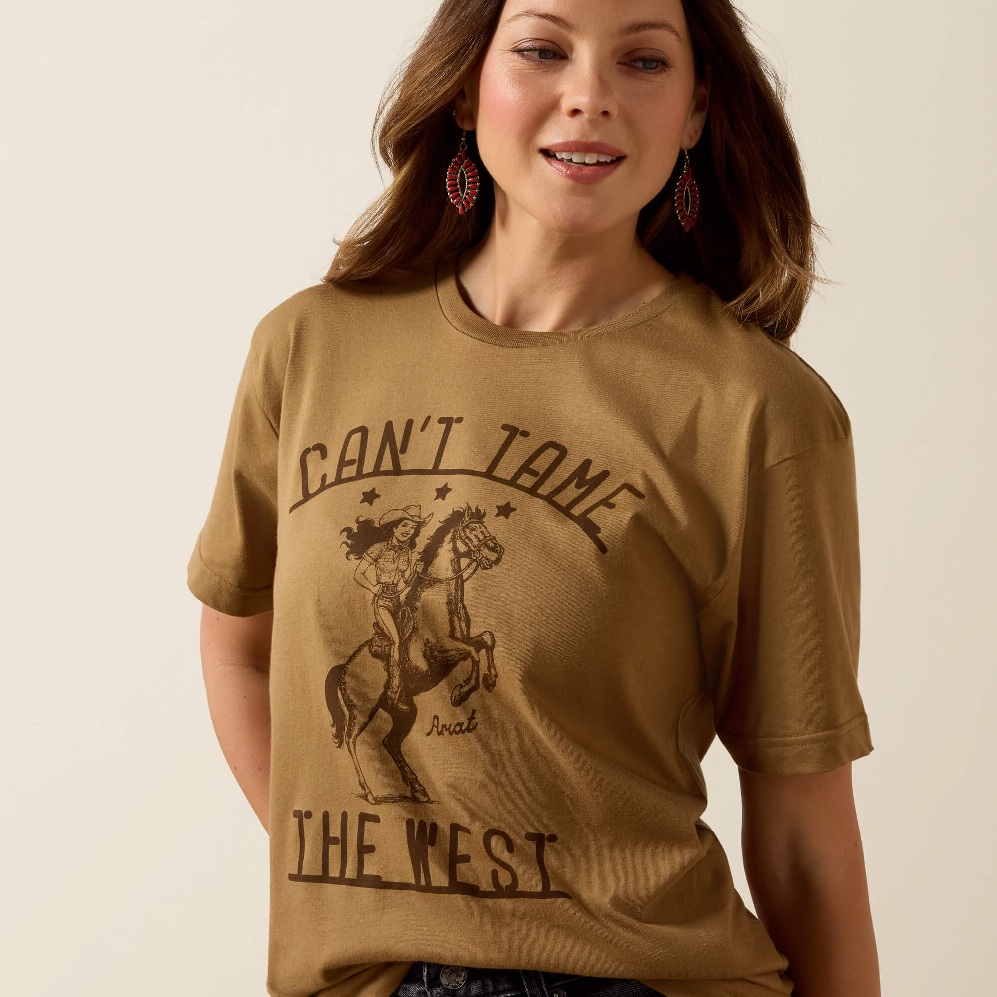 Ariat Tame the West T-Shirt 01 - COYOTE BROWN