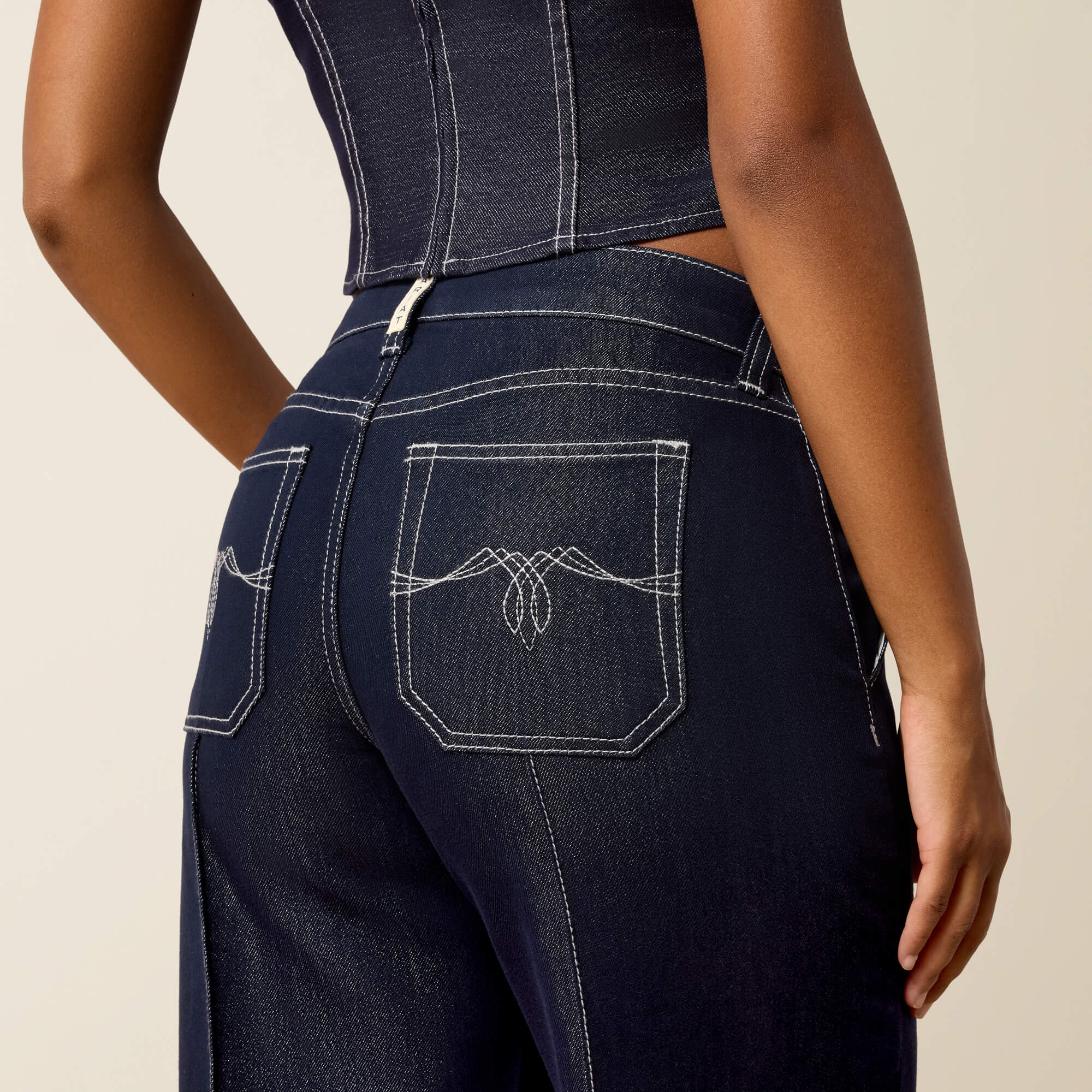 Ultra High Rise Lurex Wide Leg Jeans 02 - SILVER RINSE