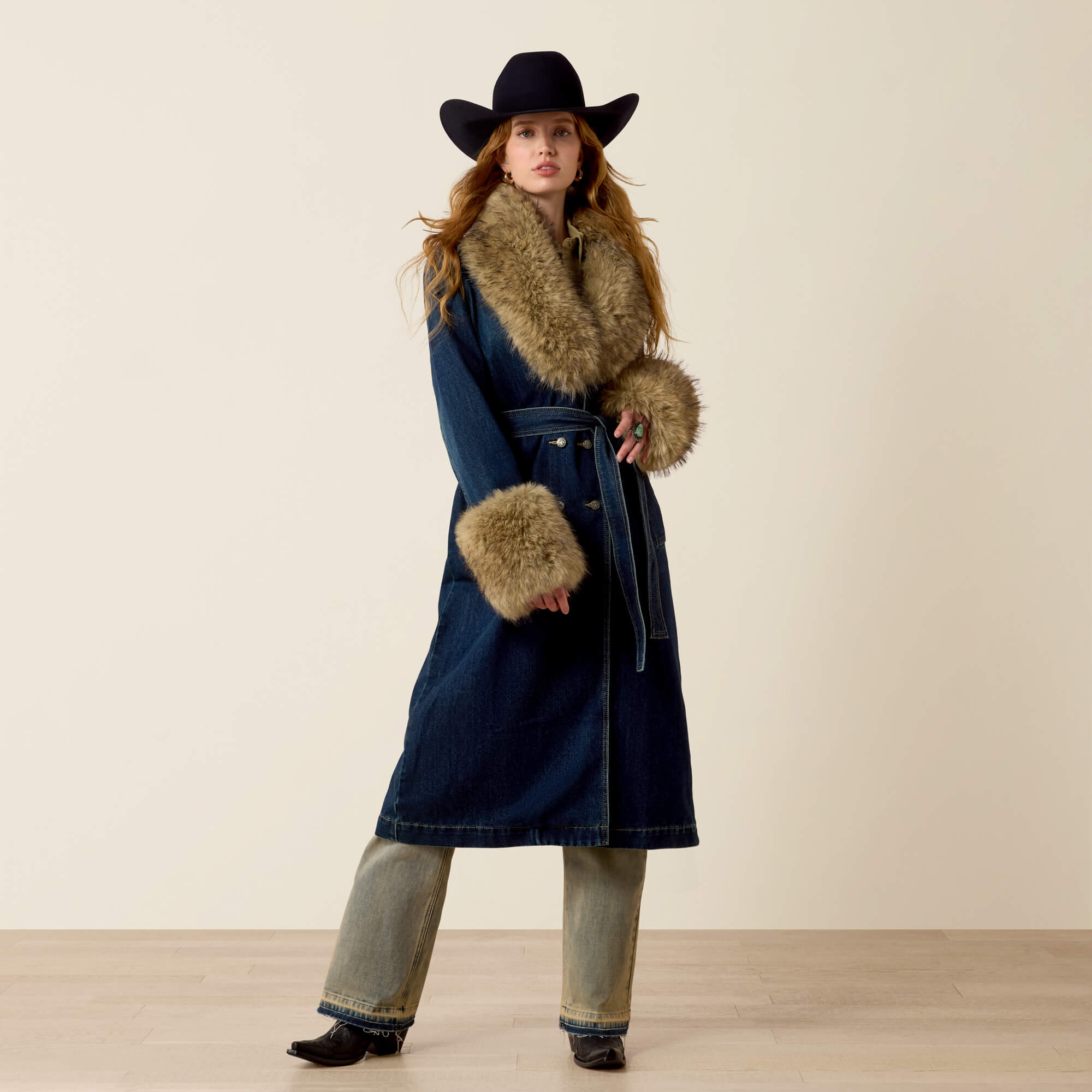 Denim Trench Coat Full - MONROVIA