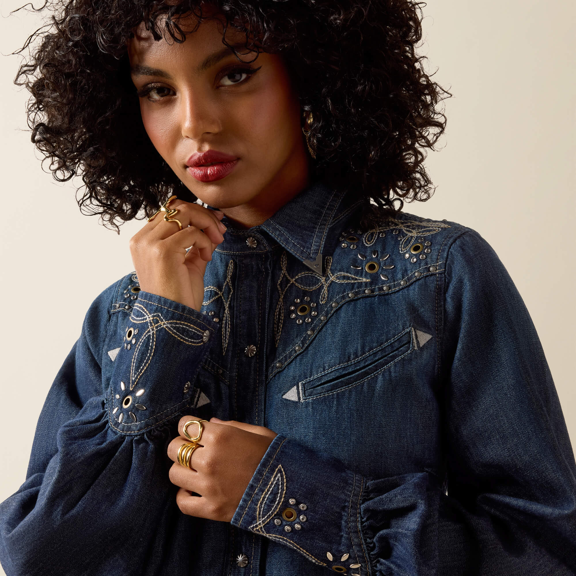 Embellished Blouson Shirt 01 - LOMITA