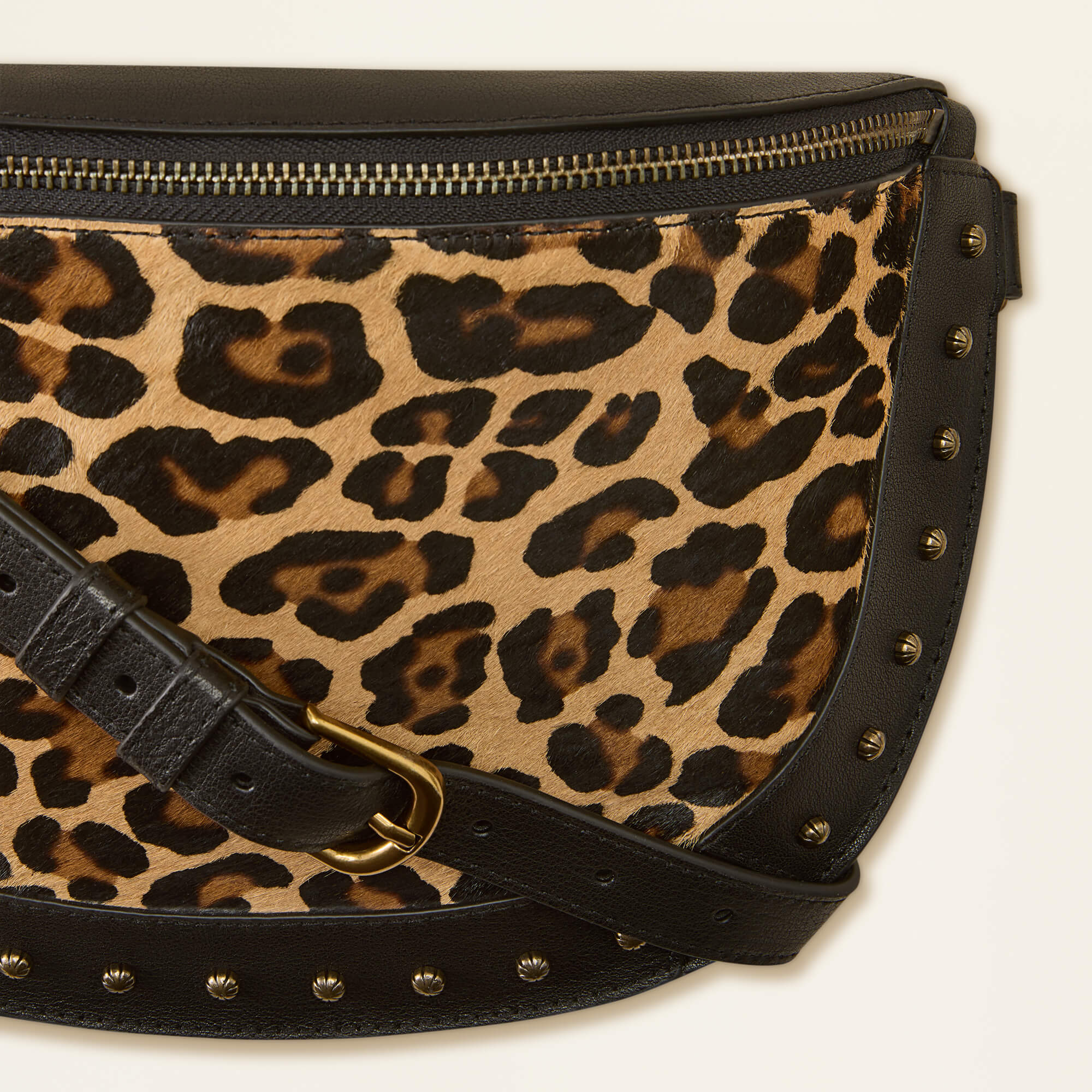 Diva Belt Bag 02 - LEOPARD HAIR ON|BLACK