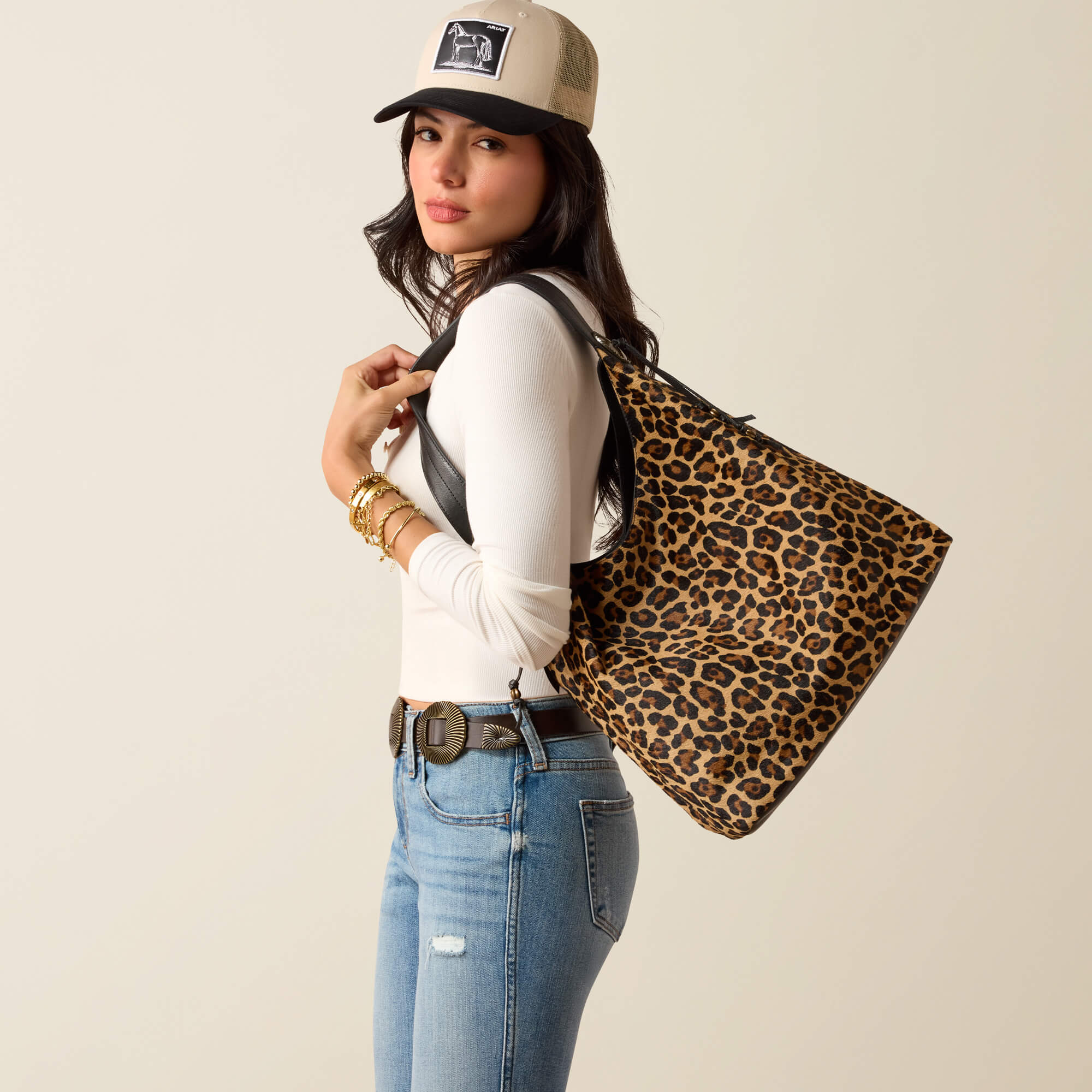 Prima Tote Full - LEOPARD HAIR ON