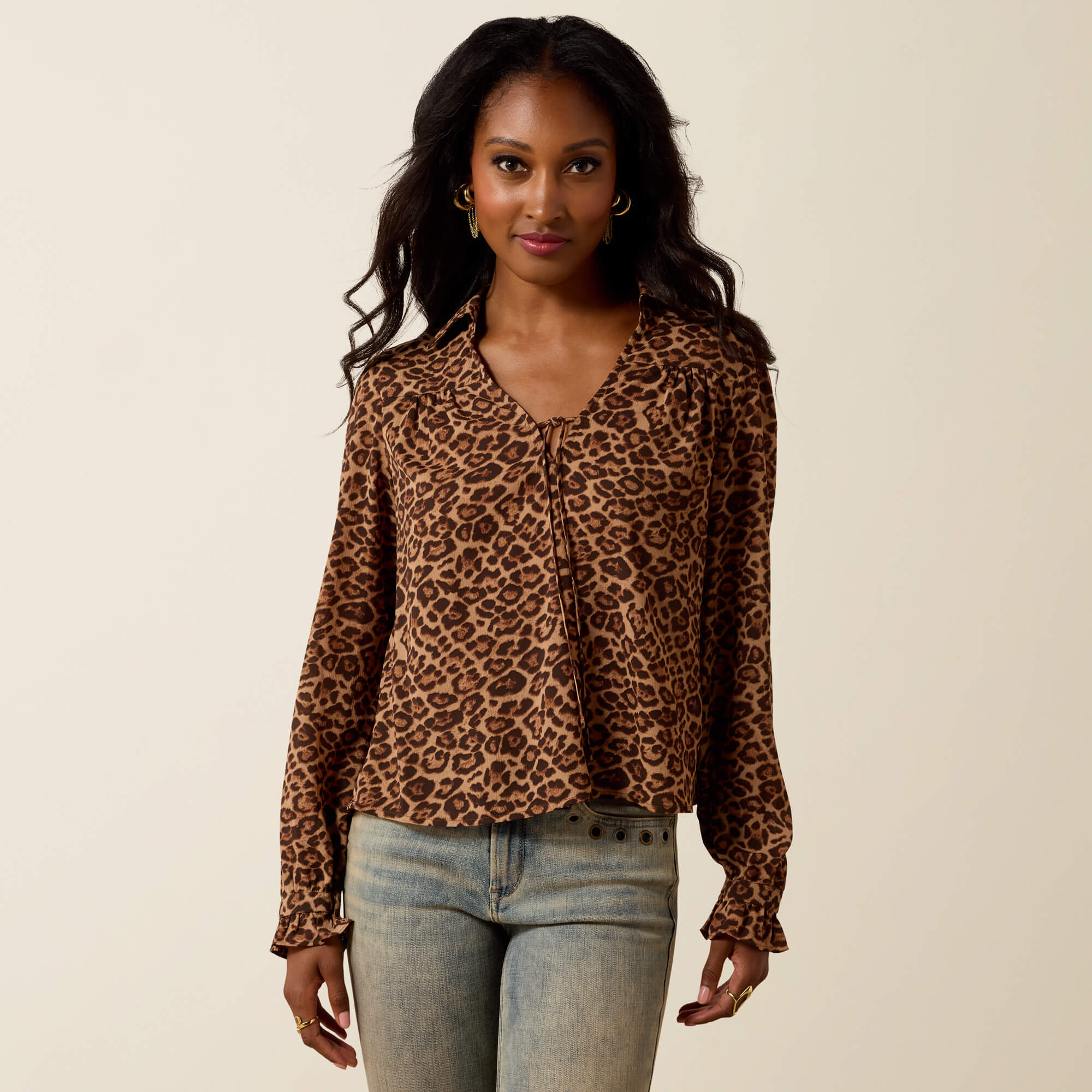 Ruth Top Front - LEOPARD