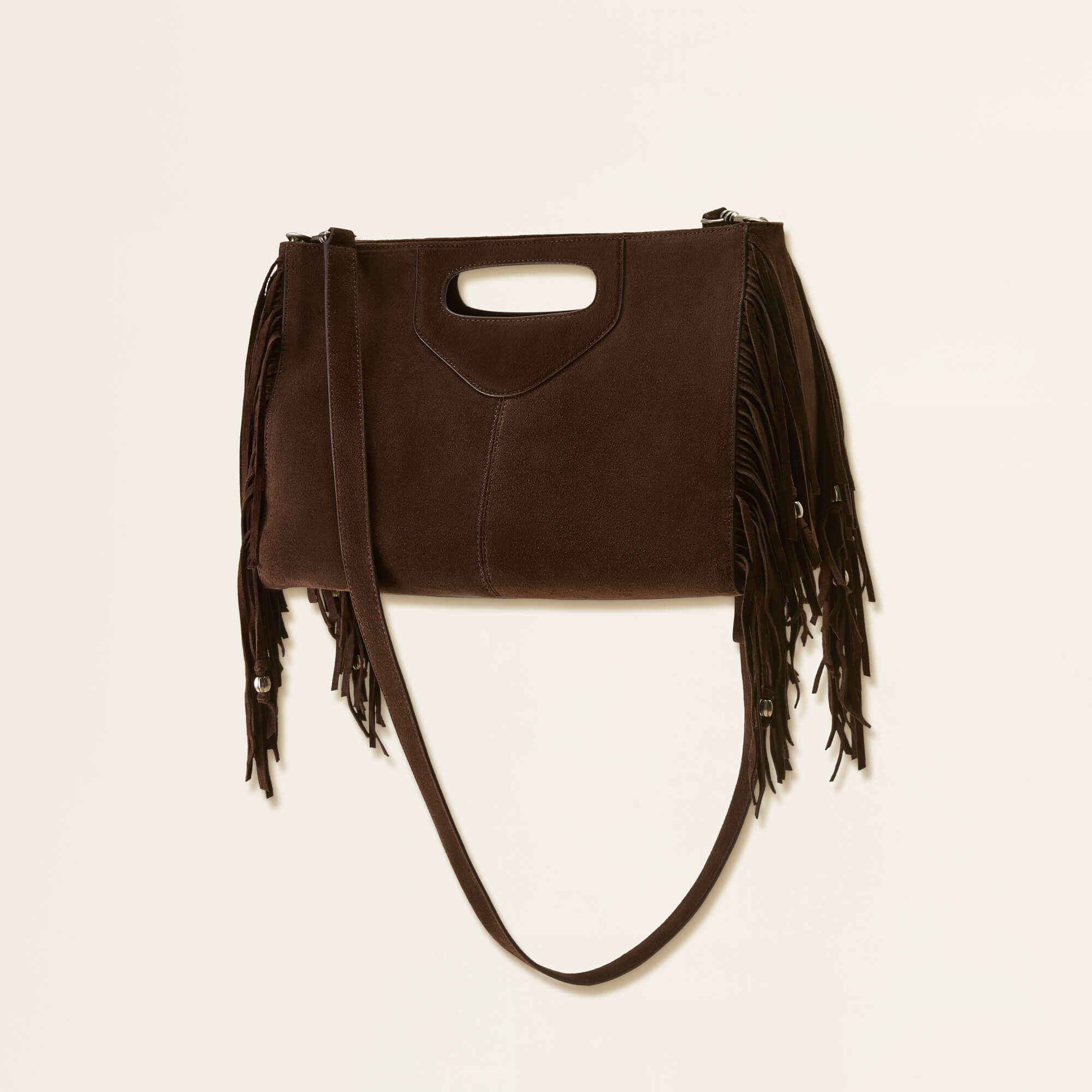 Galena Clutch 01 - WALNUT SUEDE
