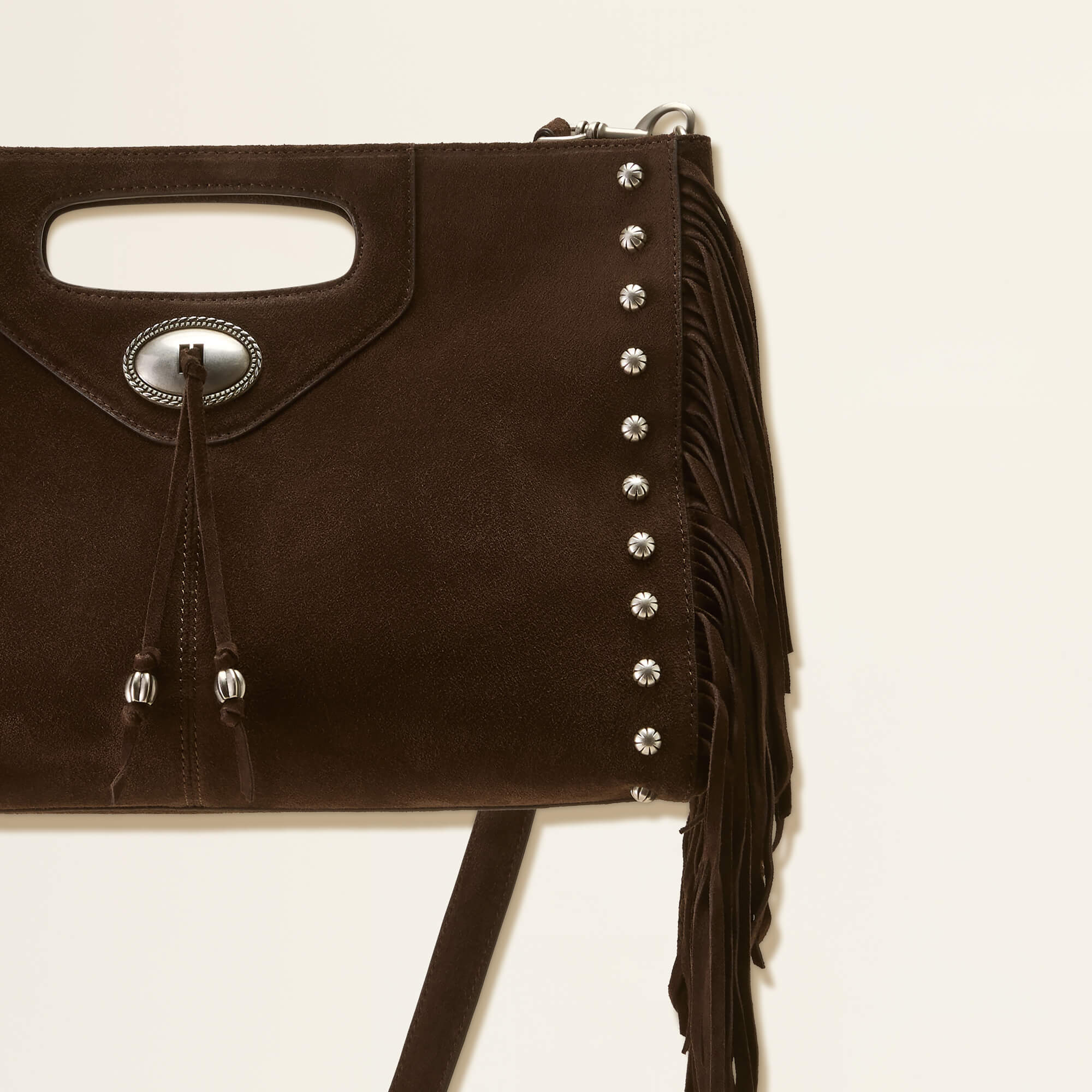 Galena Clutch 02 - WALNUT SUEDE