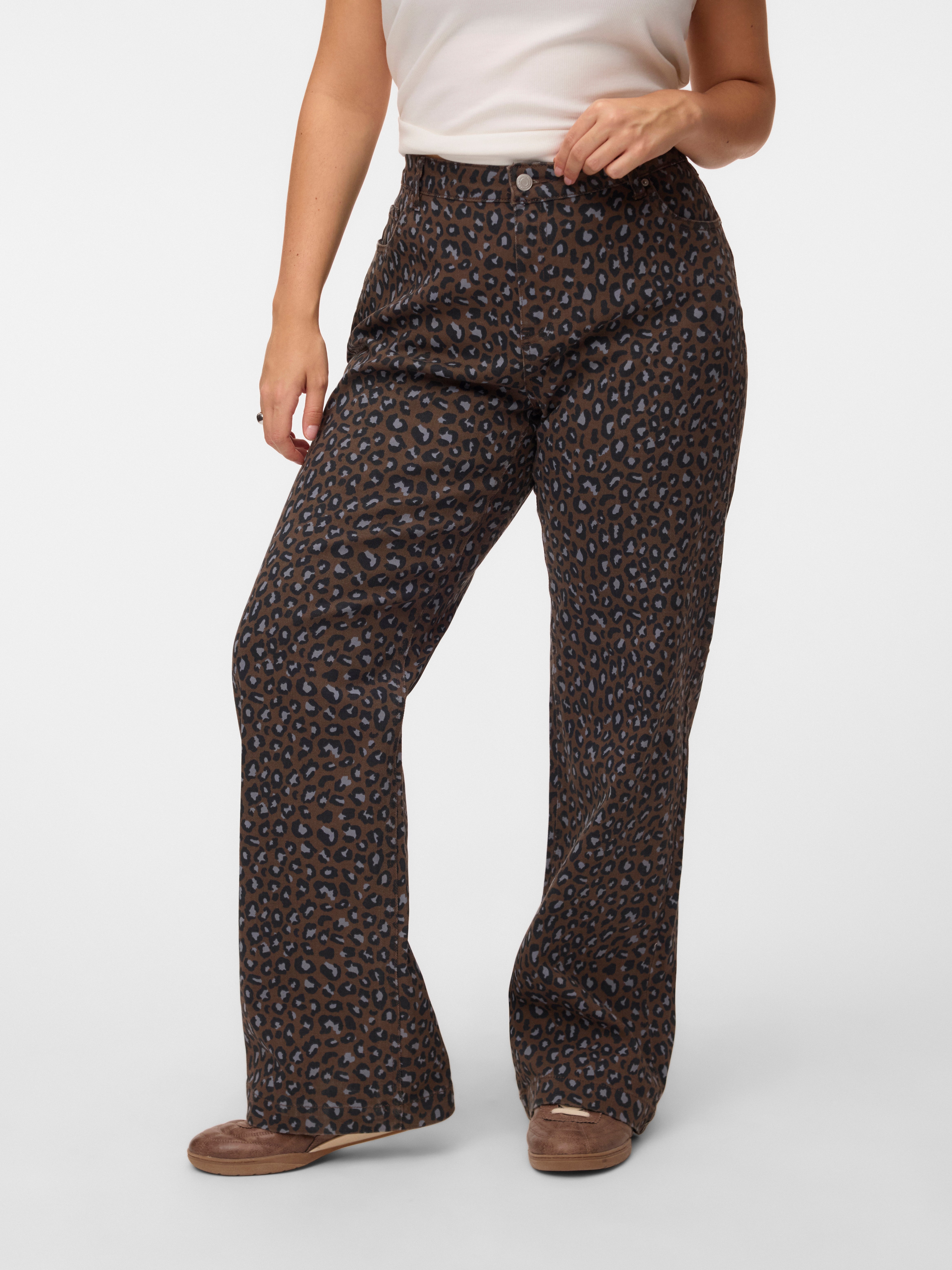 VMCTESSA High rise Wide Leg Fit Jeans - Chocolate Chip