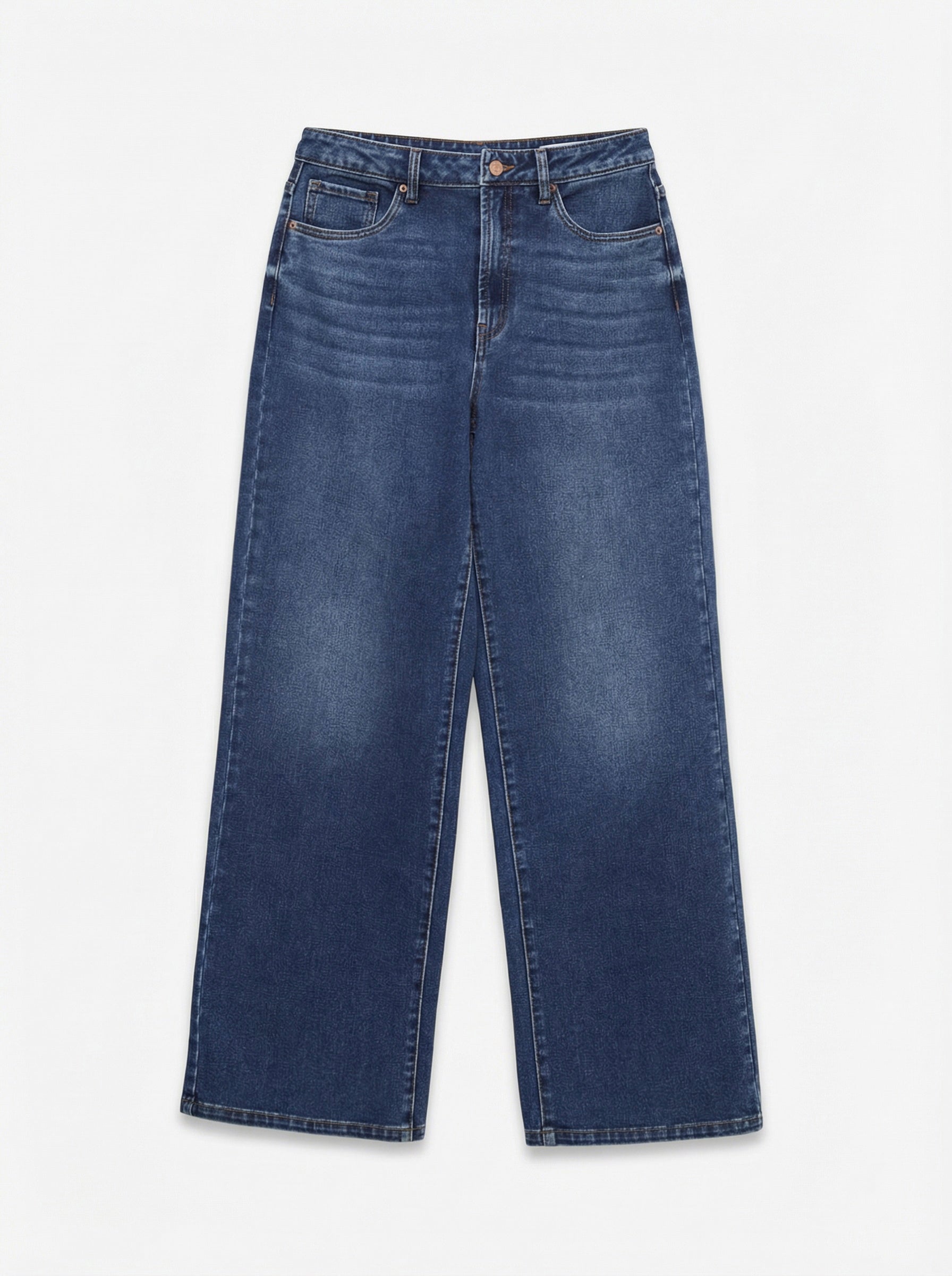 VMSUNNY Super high rise Wide Leg Fit Jeans - Dark Blue Denim