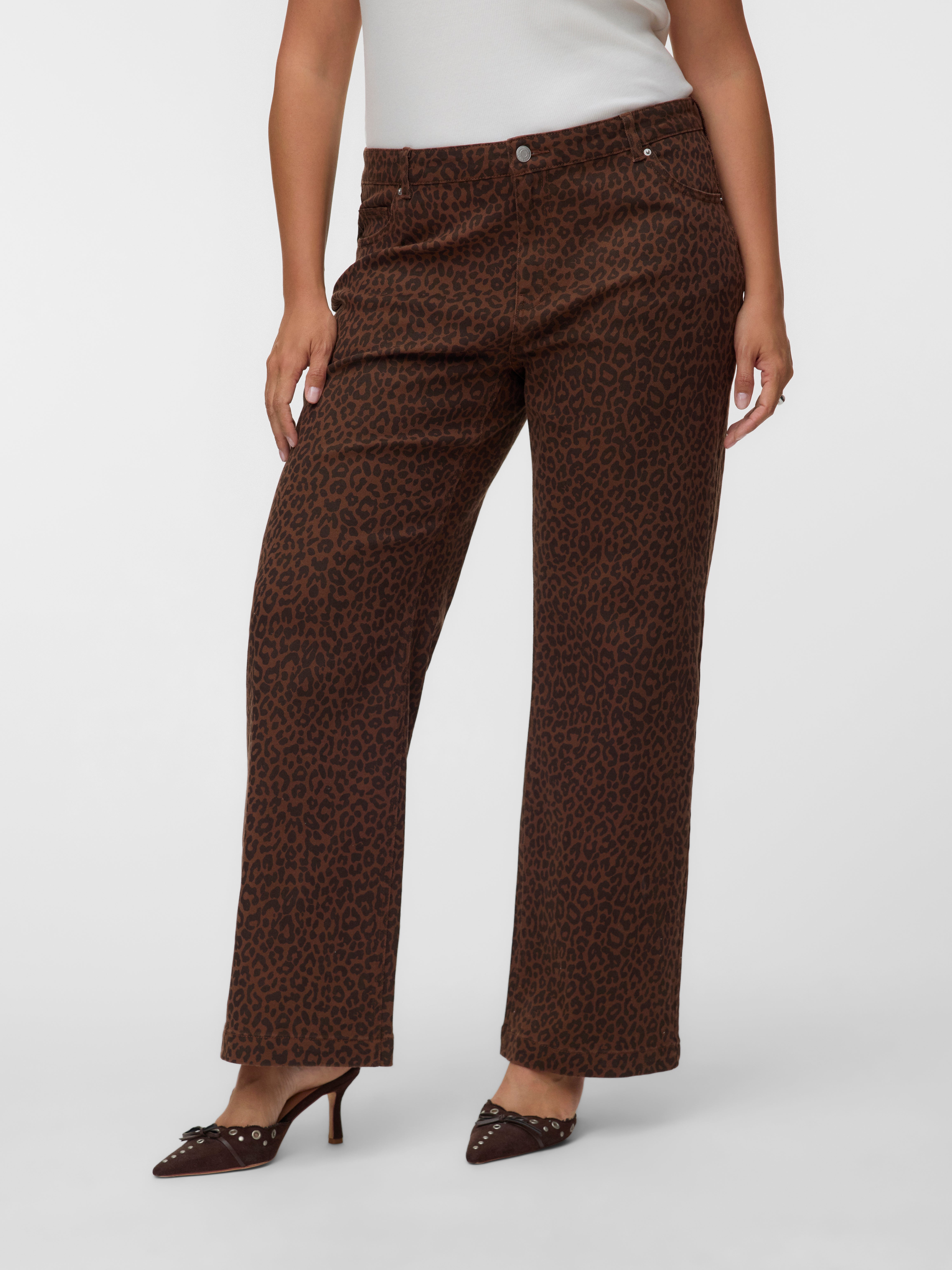 VMCTESSA High rise Wide Leg Fit Jeans - Rocky Road