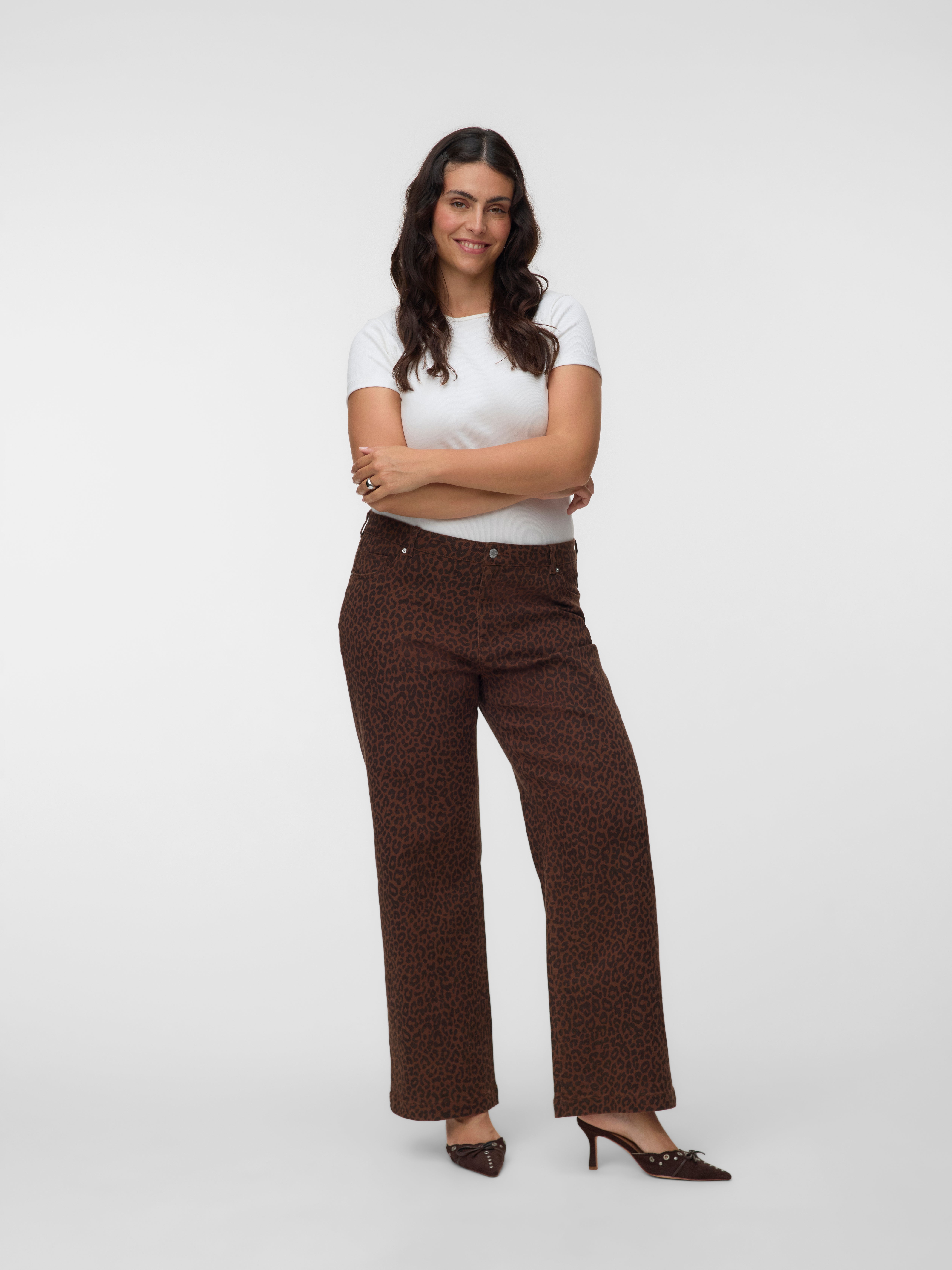 VMCTESSA High rise Wide Leg Fit Jeans - Rocky Road