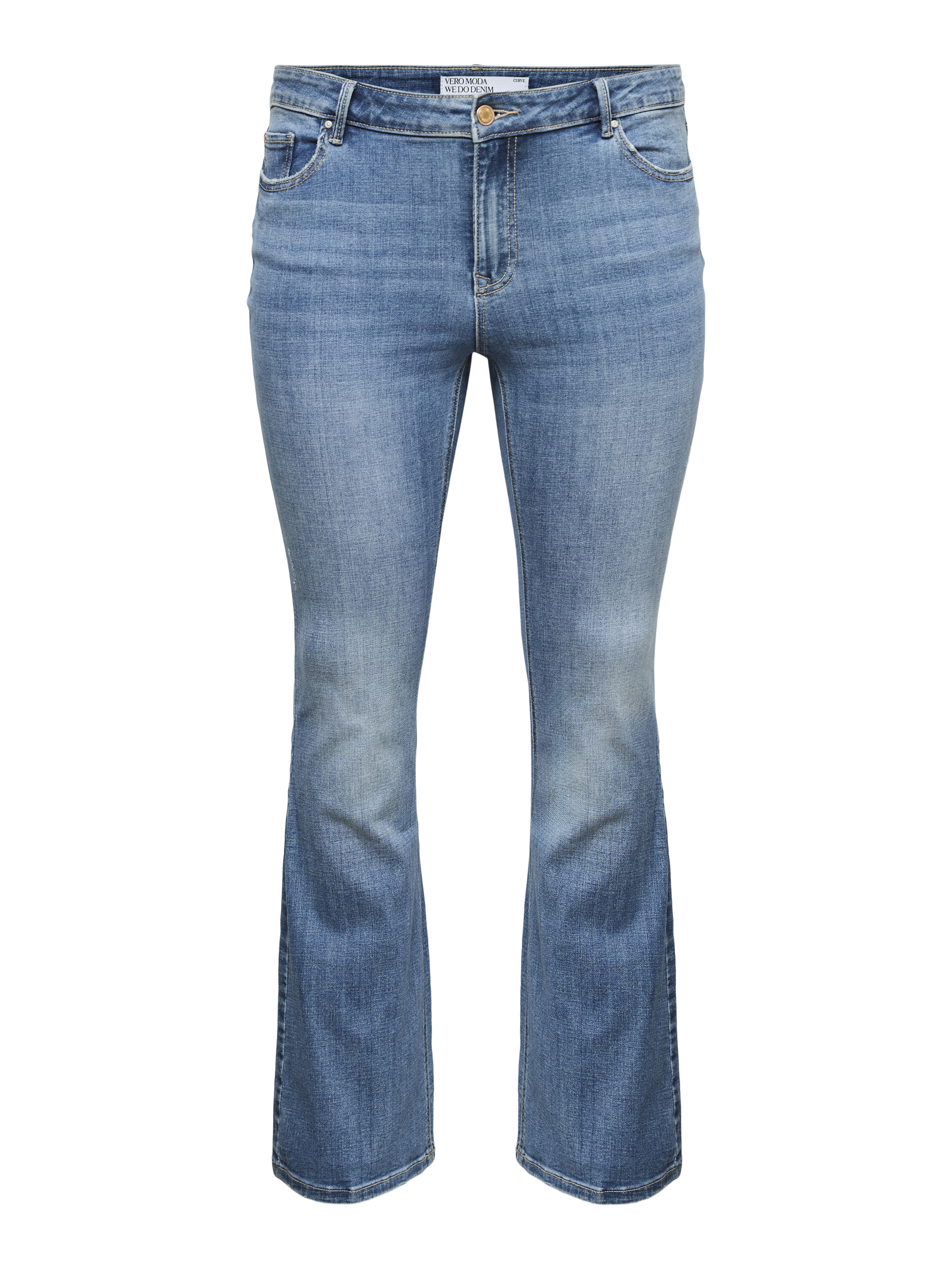 VMCFLASH Mid rise Flared Fit Jeans - Medium Blue Denim