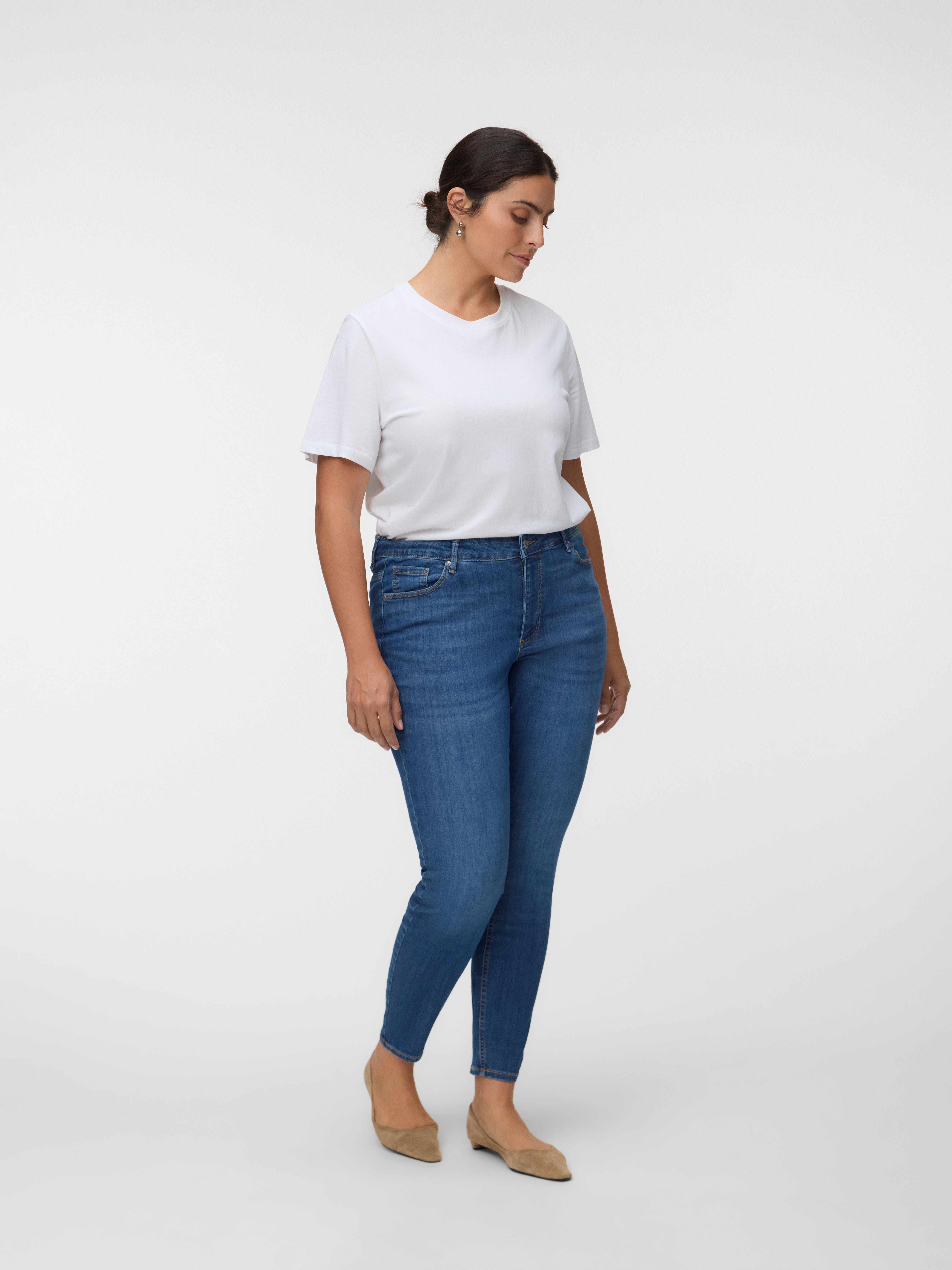 VMCSOFINA Mid rise Skinny Fit Jeans - Medium Blue Denim