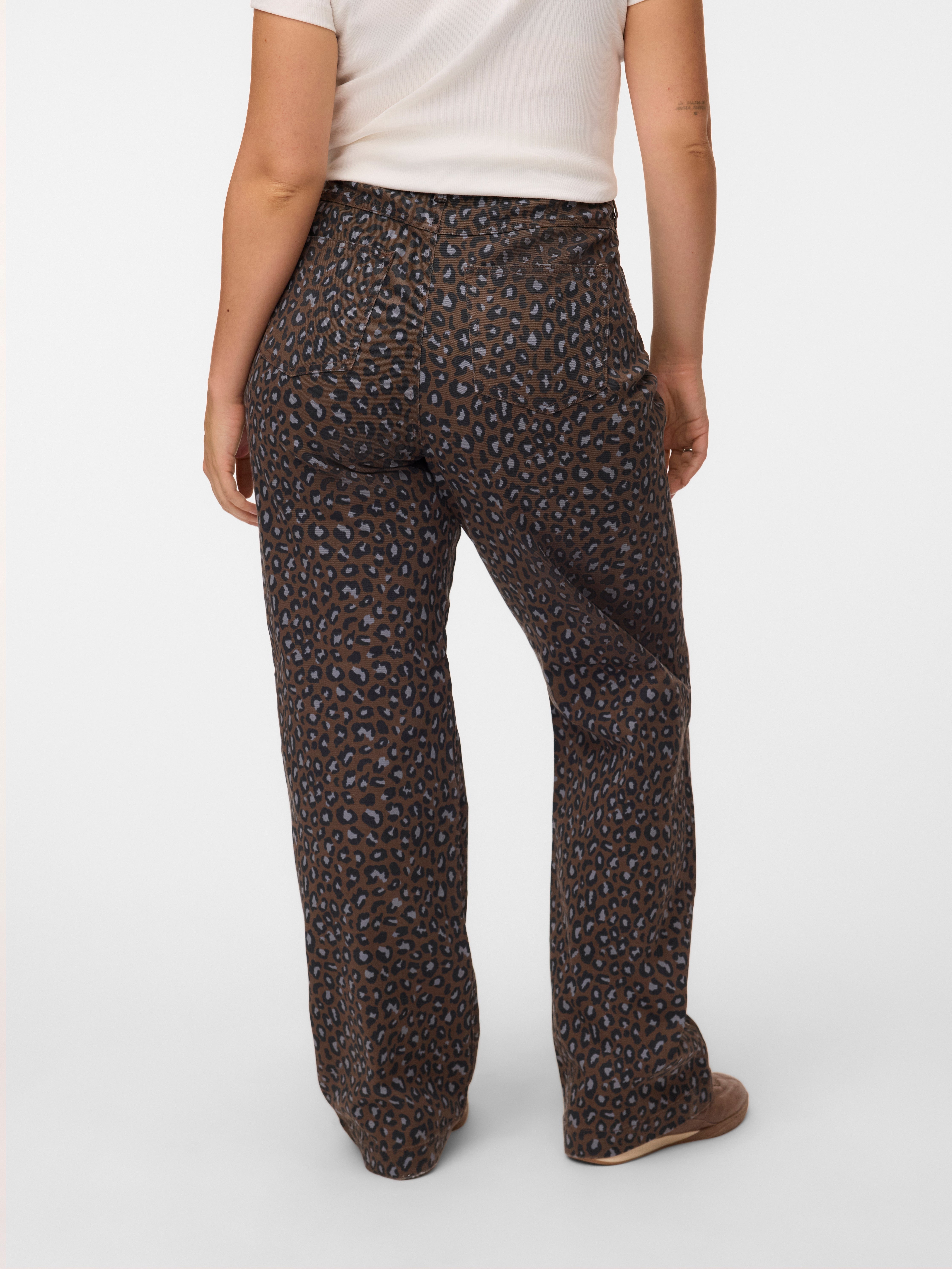 VMCTESSA High rise Wide Leg Fit Jeans - Chocolate Chip
