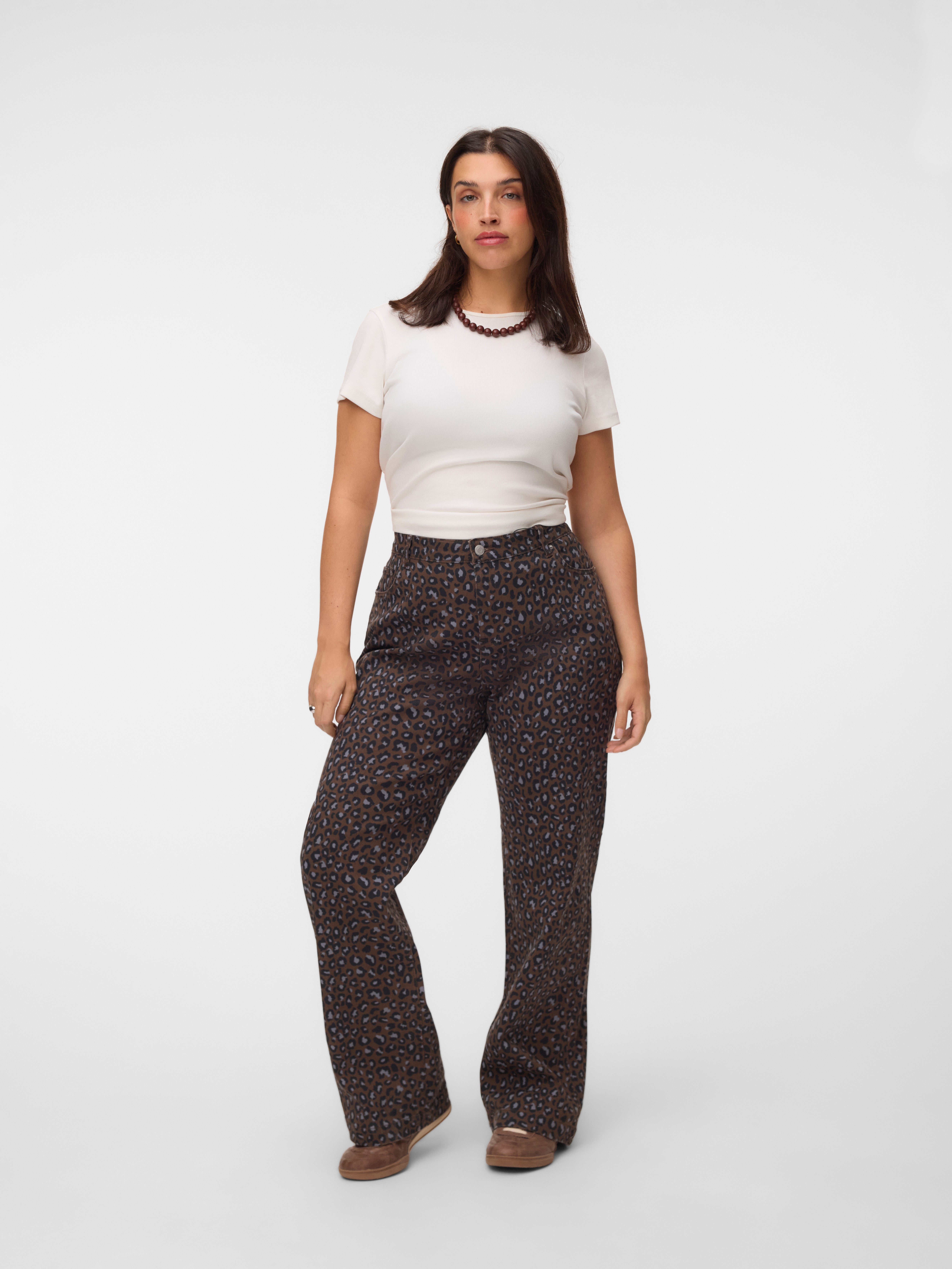 VMCTESSA High rise Wide Leg Fit Jeans - Chocolate Chip