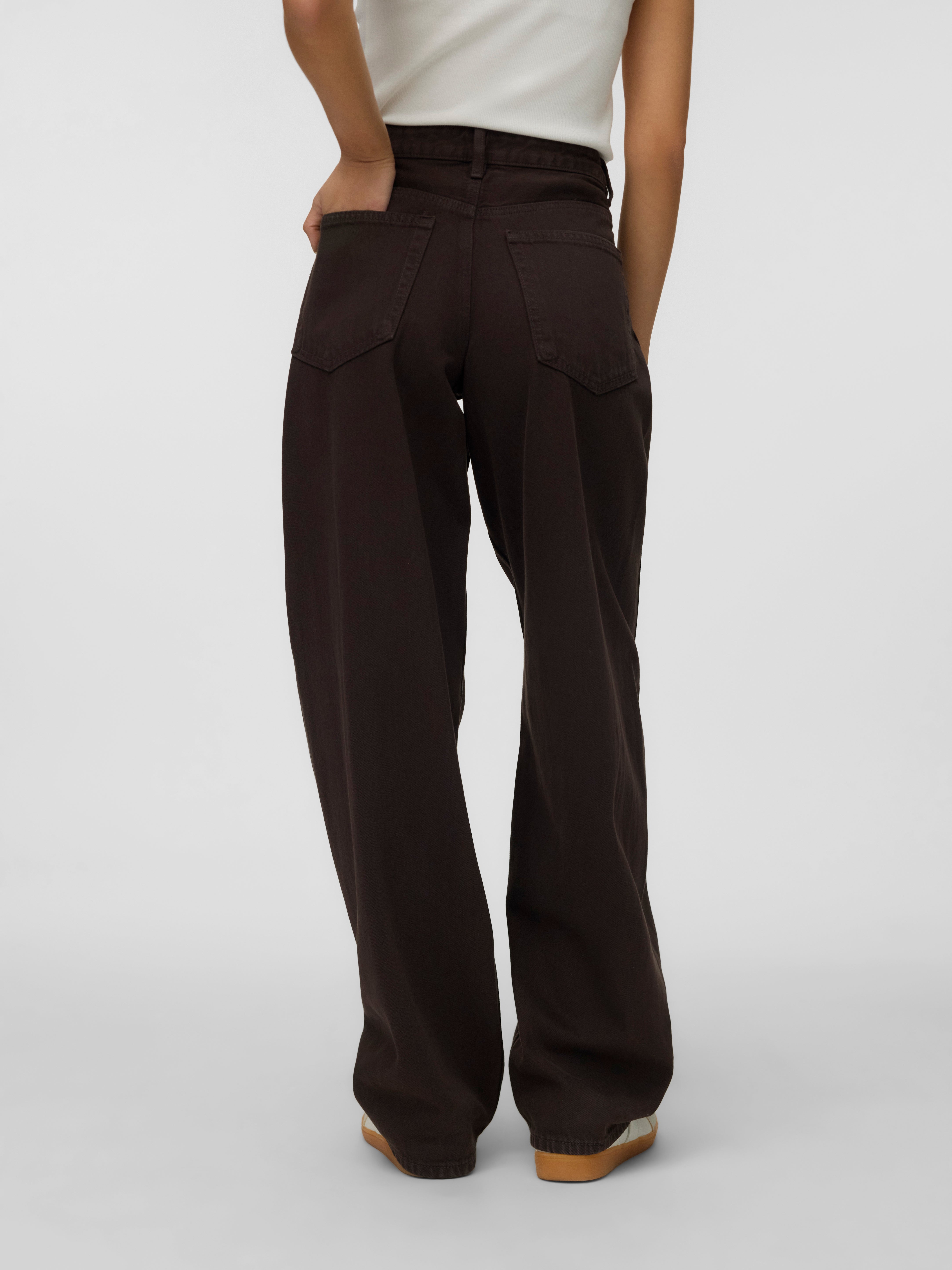 VMZOE Mid rise Barrel Fit Jeans - Chocolate Torte