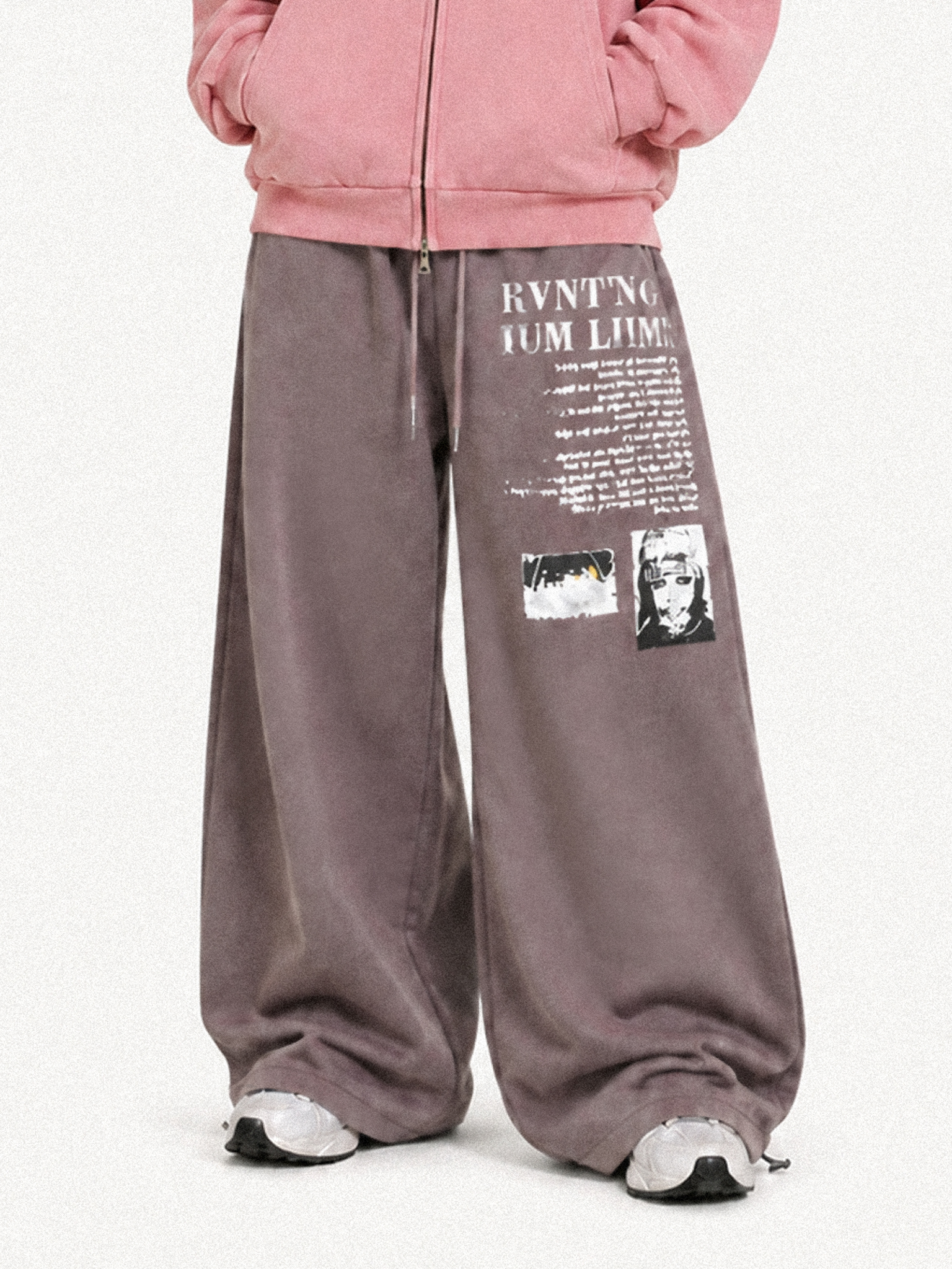 OYL-Lab Vintage Washed Graphic Baggy Sweatpants