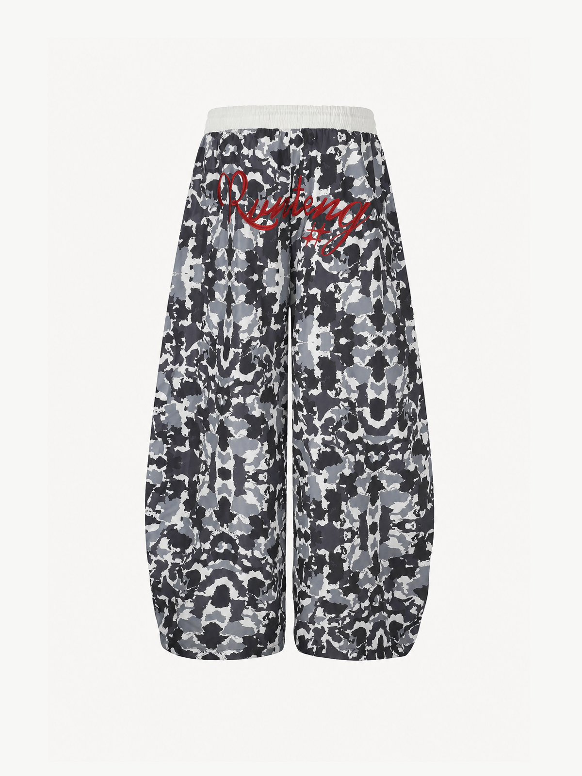 OYL-Lab Abstract Camo Print  Wide Leg Sweat Pants