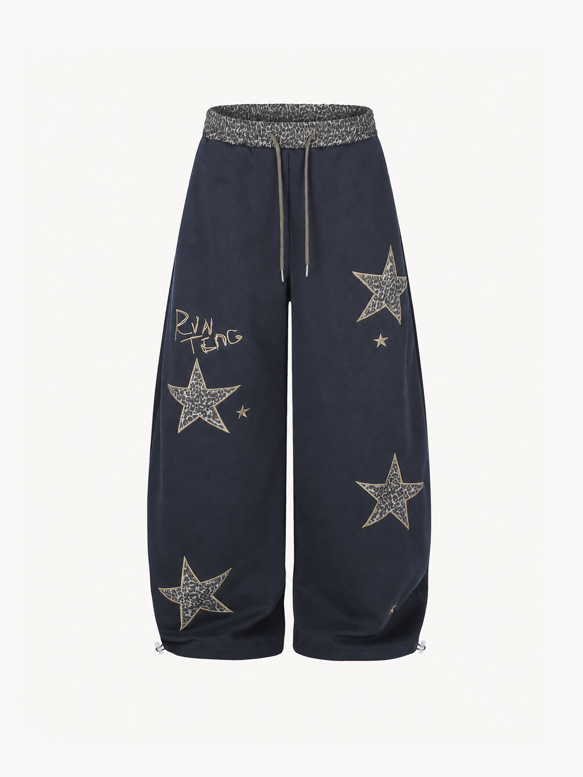 [Copy]OYL-Lab Distressed Cross Print Baggy Pants