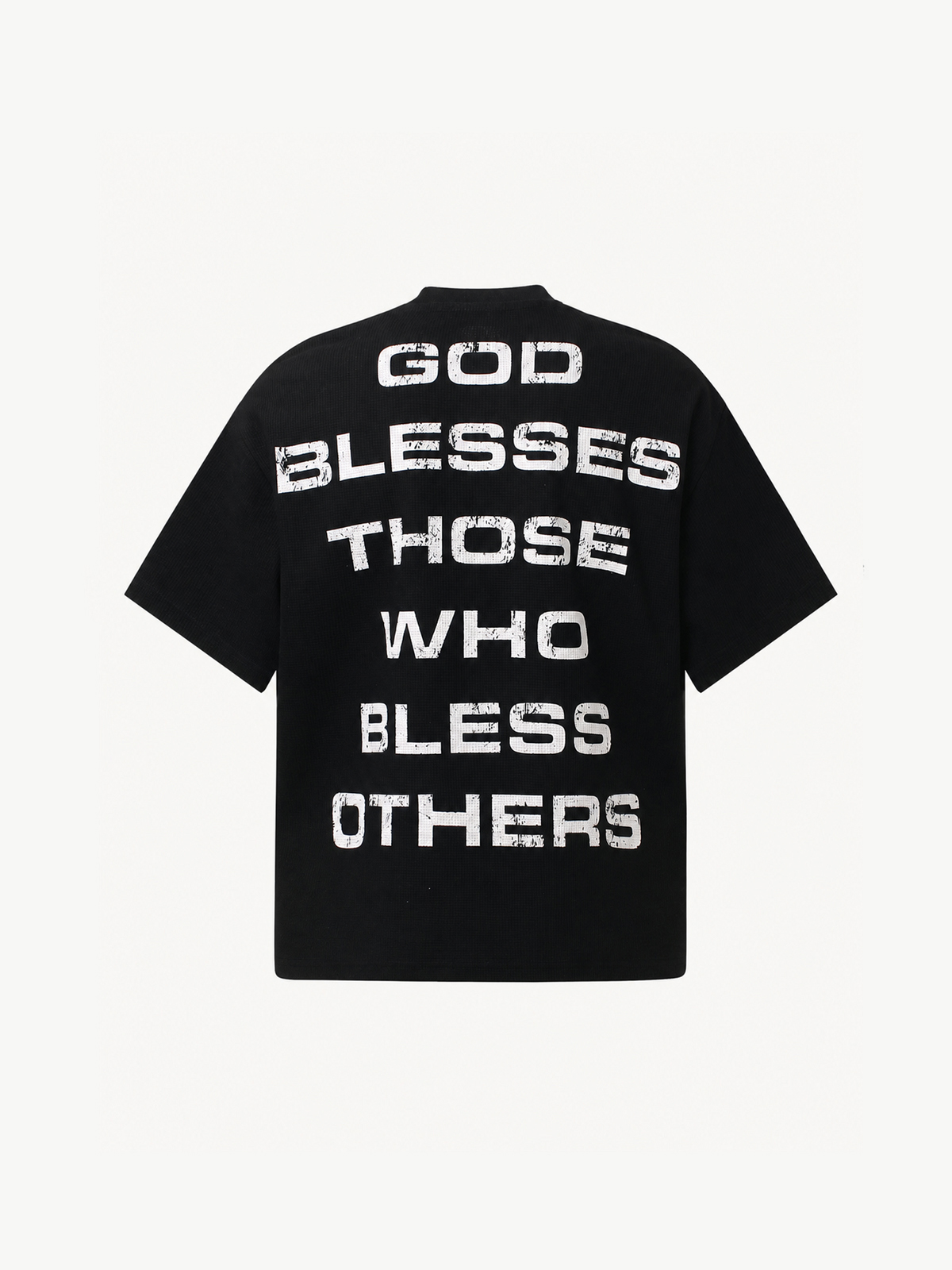 OYL-Lab Vintage Waffle Knit Cross  Tee