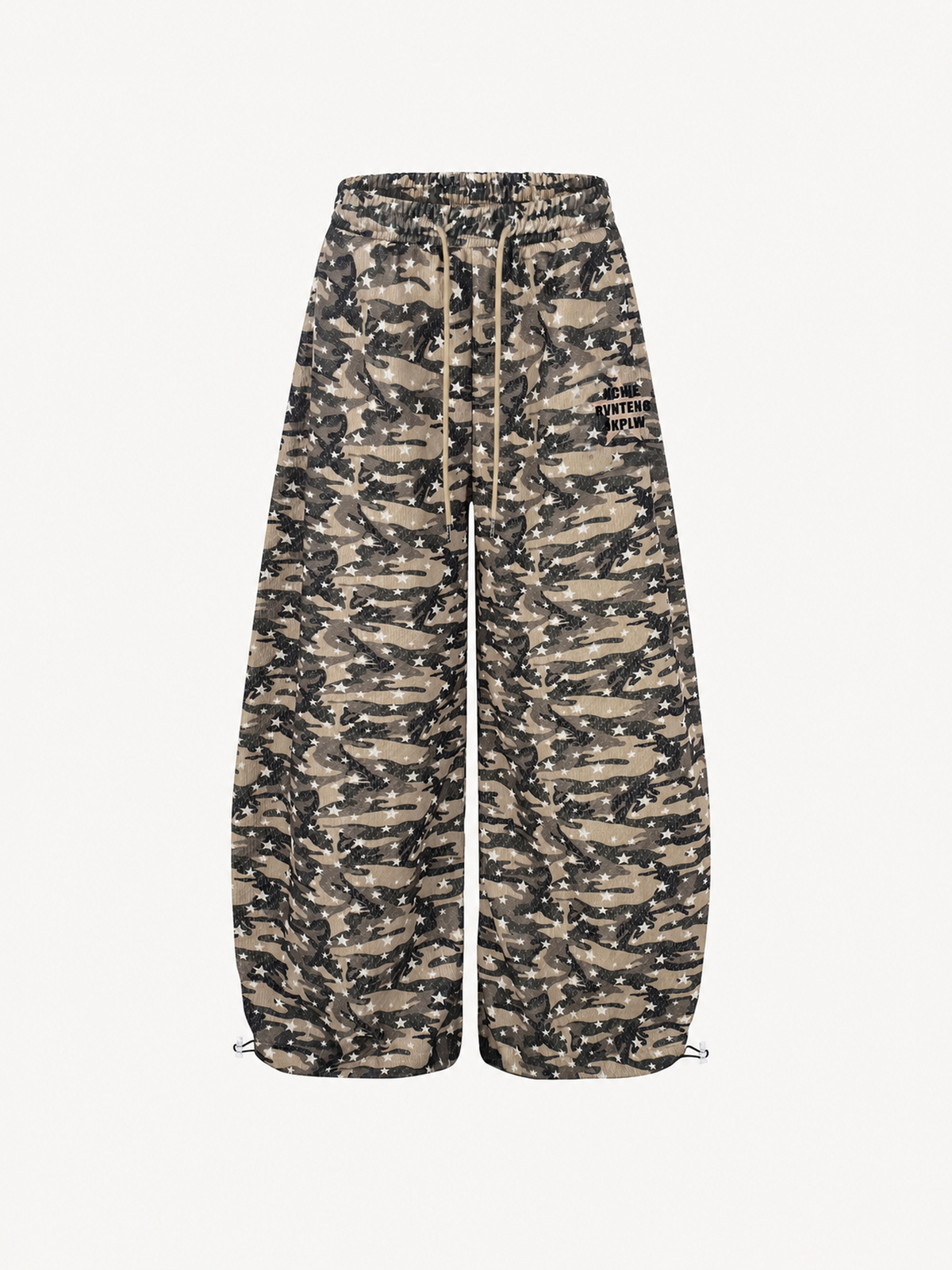 OYL-Lab Camo Star Print Baggy Track Pants