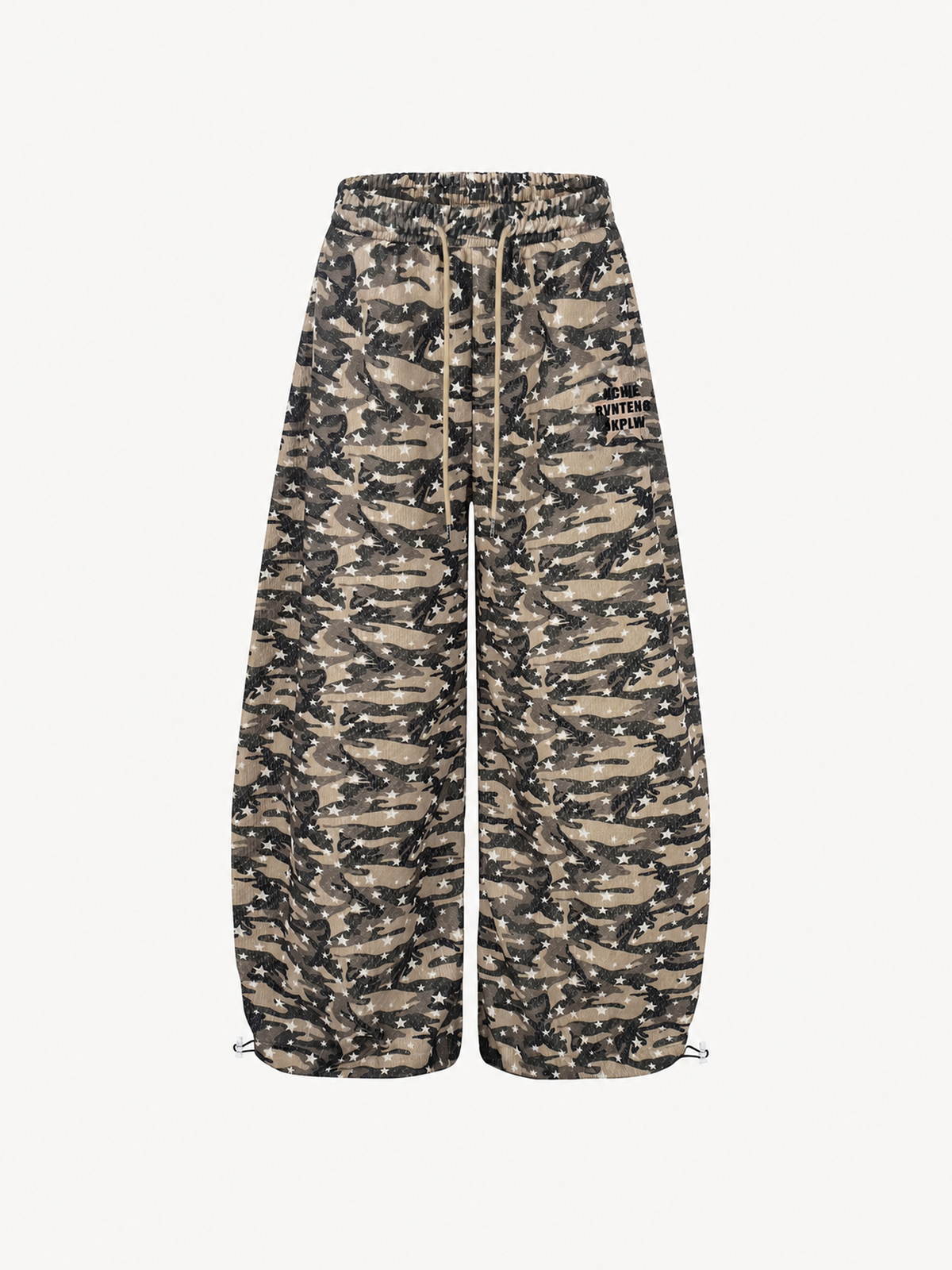 OYL-Lab Camo Star Print Baggy Track Pants