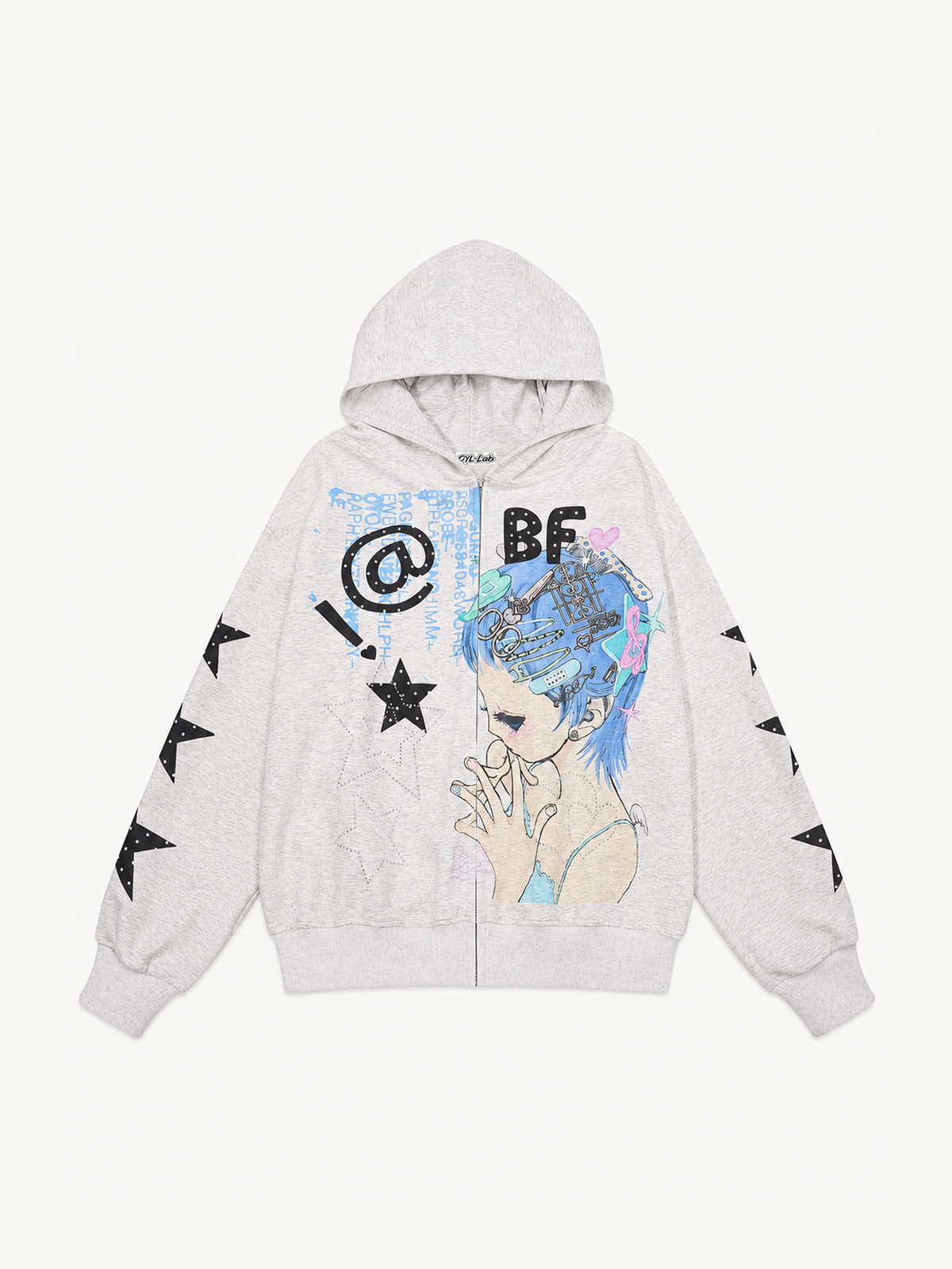 [Copy]OYL-Lab Cartoon Graphic Zip Up Hoodie