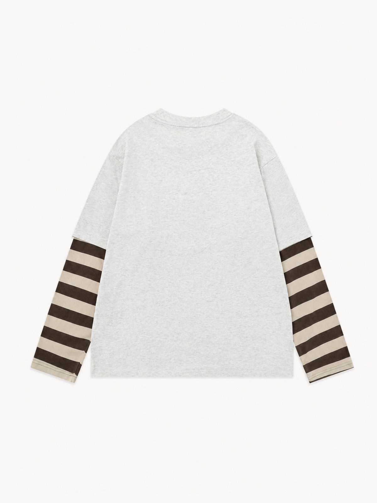 OYL-Lab Cat Graphic Fake Two Piece Long Sleeve Tee
