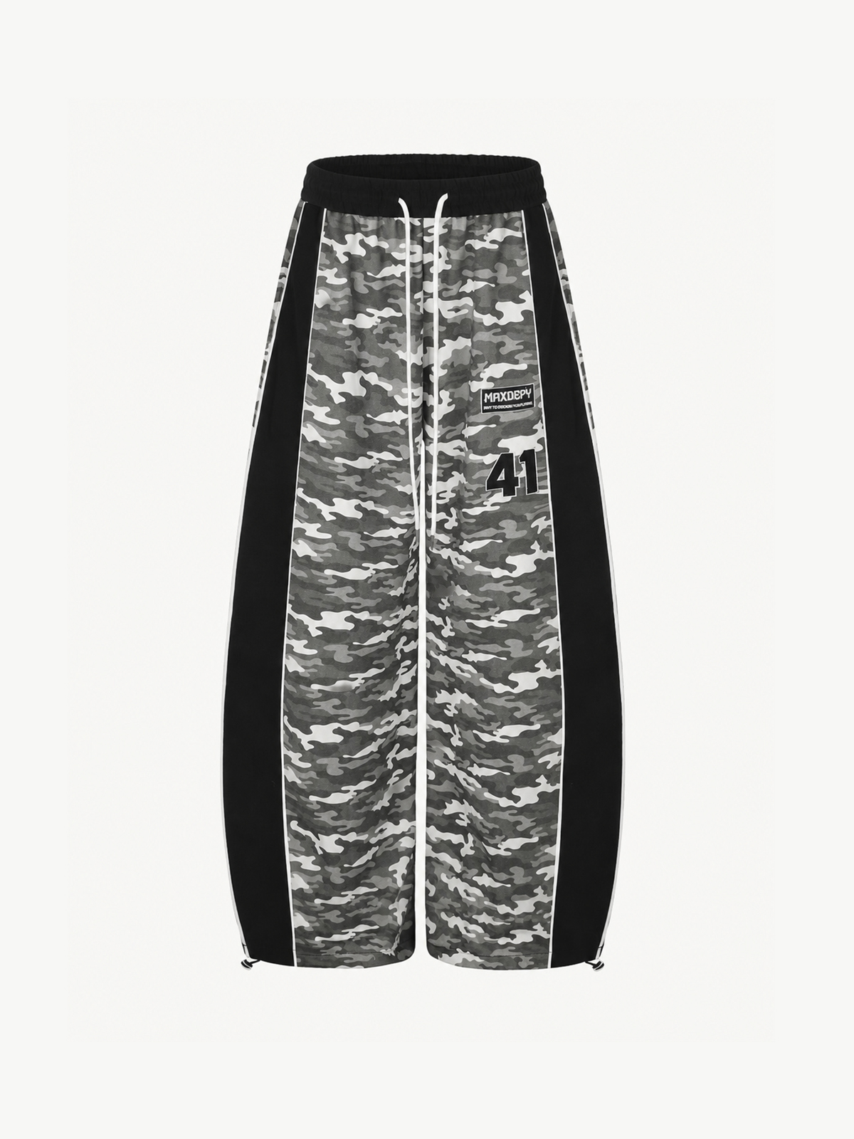 OYL-Lab Camo Contrast Panel Baggy Pants