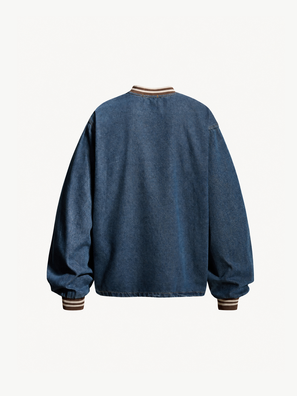 OYL-Lab Vintage Washed Denim V-Neck Sweatshirt