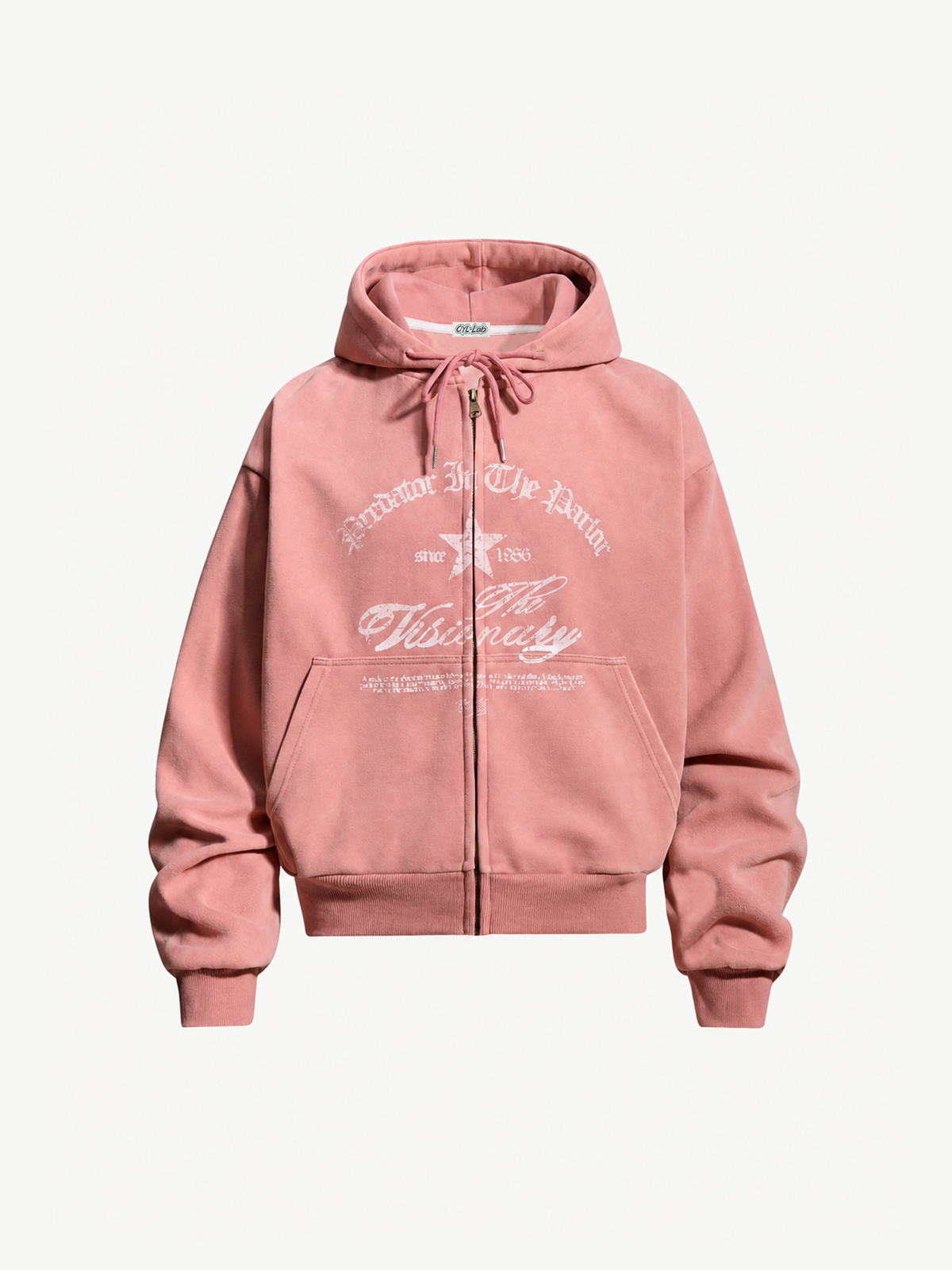 OYL-Lab Vintage Star Graphic Zip Up Hoodie