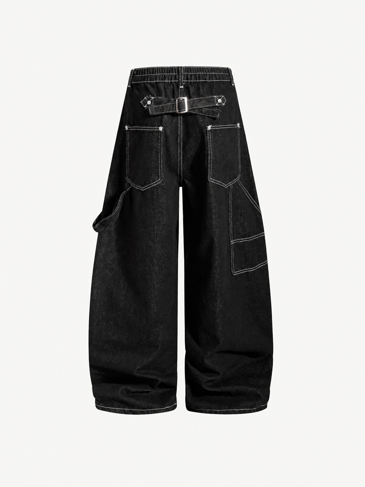 OYL-Lab Contrast Stitch Baggy Carpenter Jeans