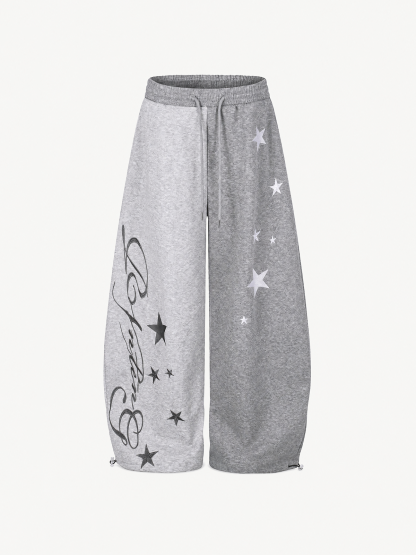 OYL-Lab Two-Tone Split Baggy Sweat Pants