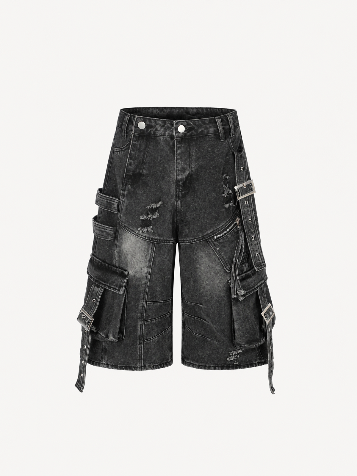 [Copy][Copy]OYL-Lab Star Patch Washed Denim Jorts